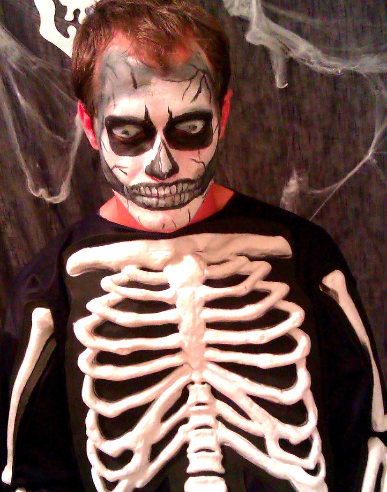 Easy Skeleton Face Paint