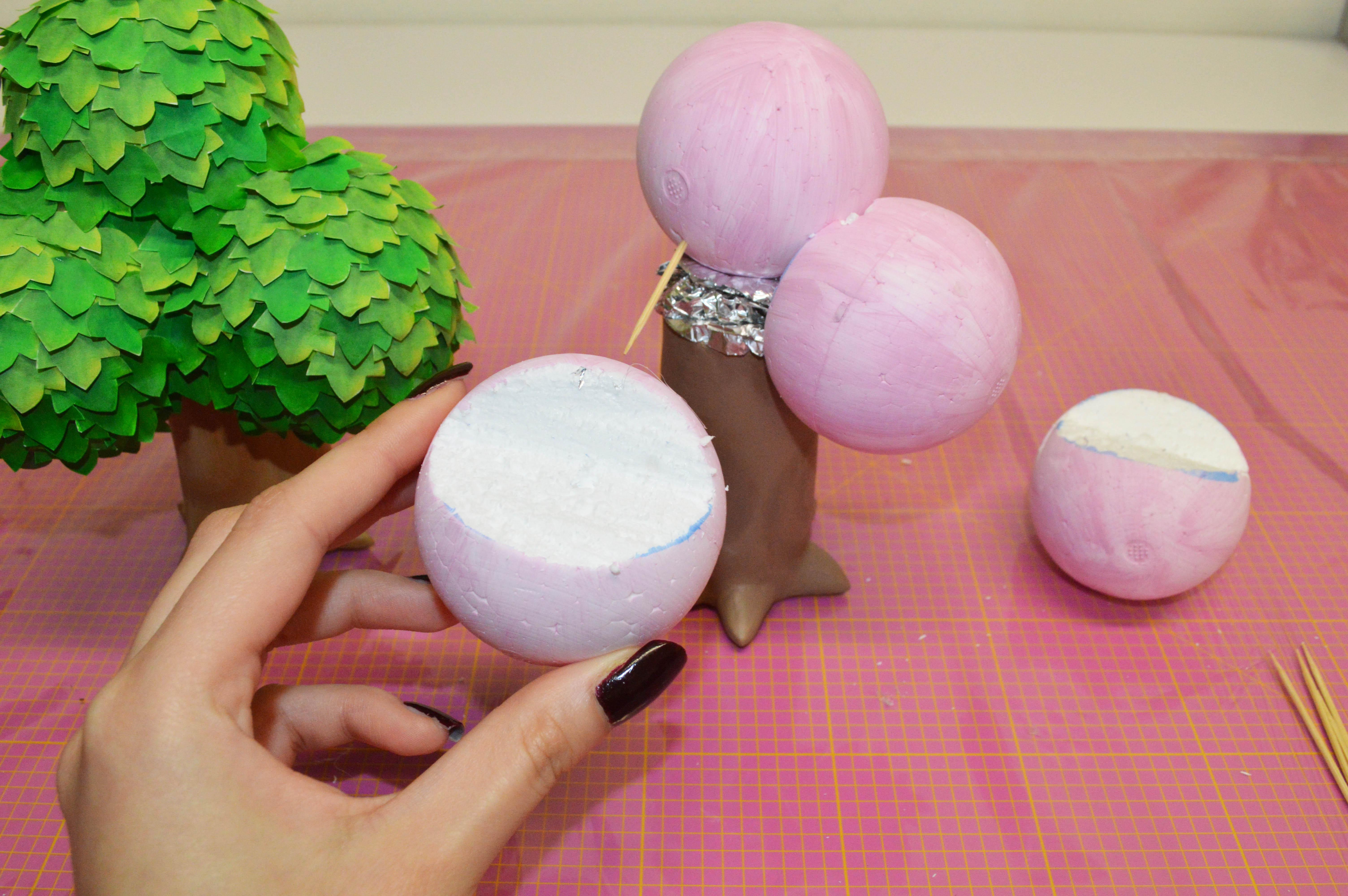 Small Animal Crossing Cherry Blossom Tree With Air Dry Clay 8 Steps