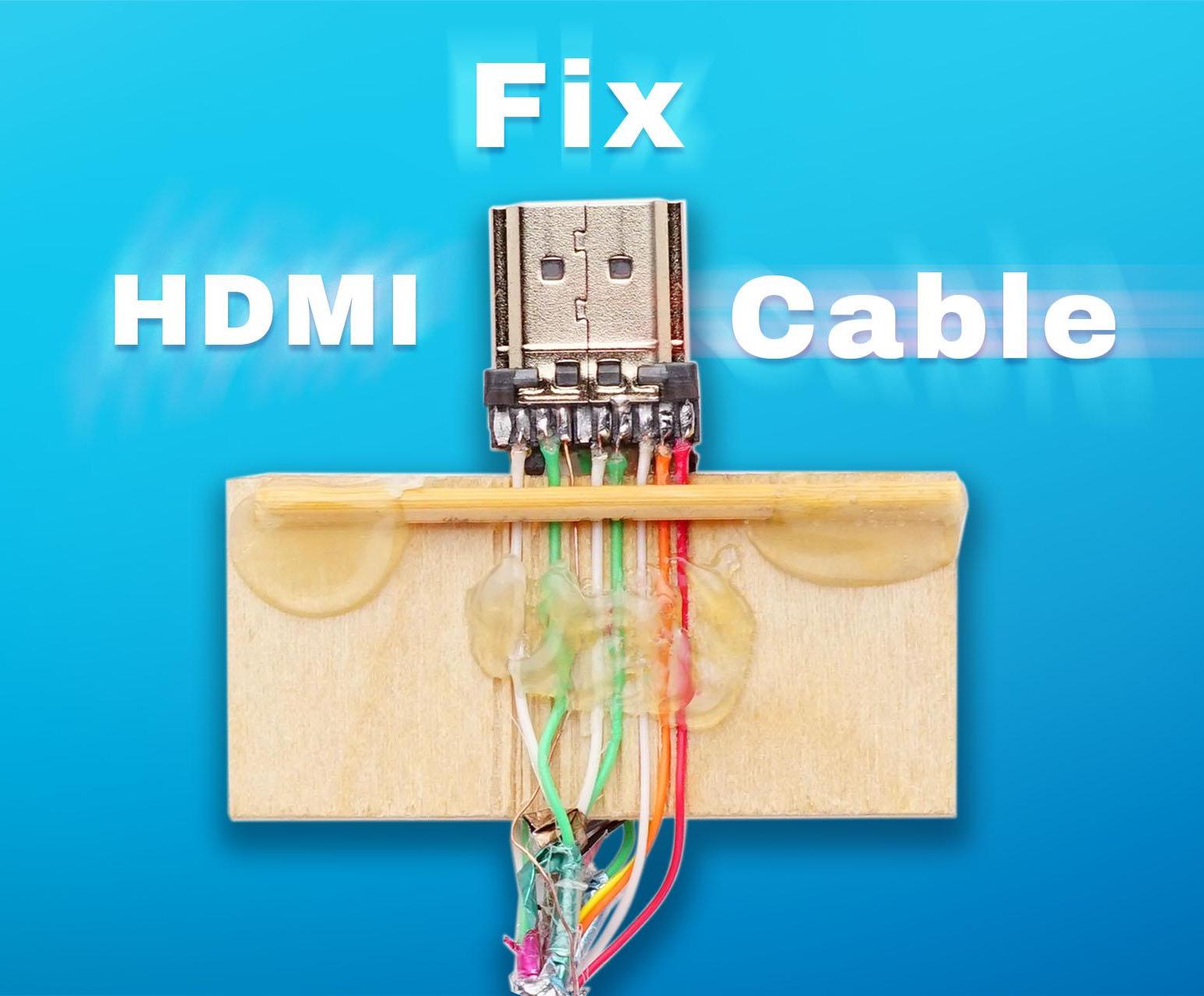Repair Broken HDMI Cable Without Soldering Skills 6 Steps (with
