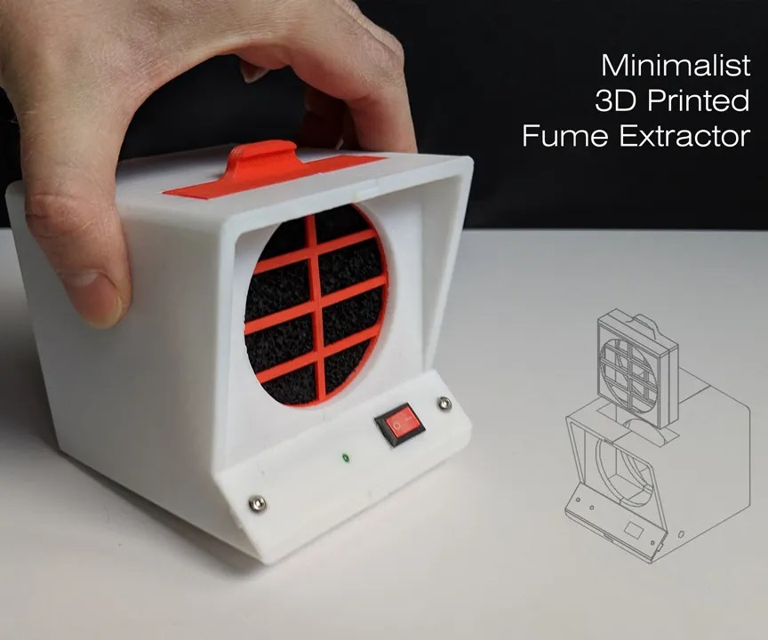 Minimalist 3D Printed Fume Extractor 6 Steps (with Pictures