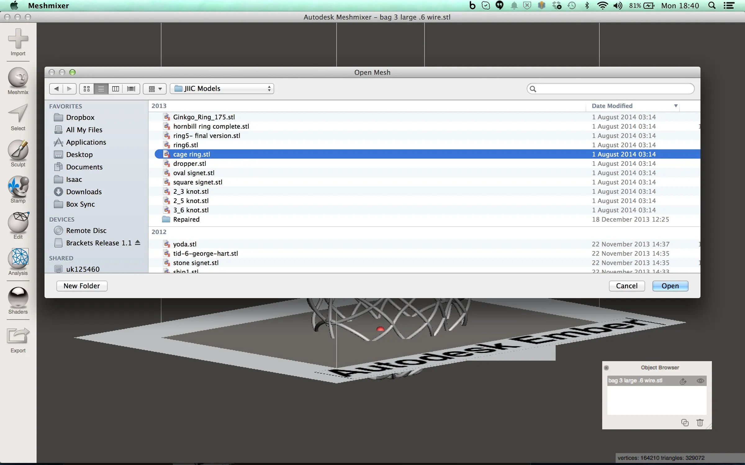 Meshmixer Importing 3D Models 3 Steps Instructables