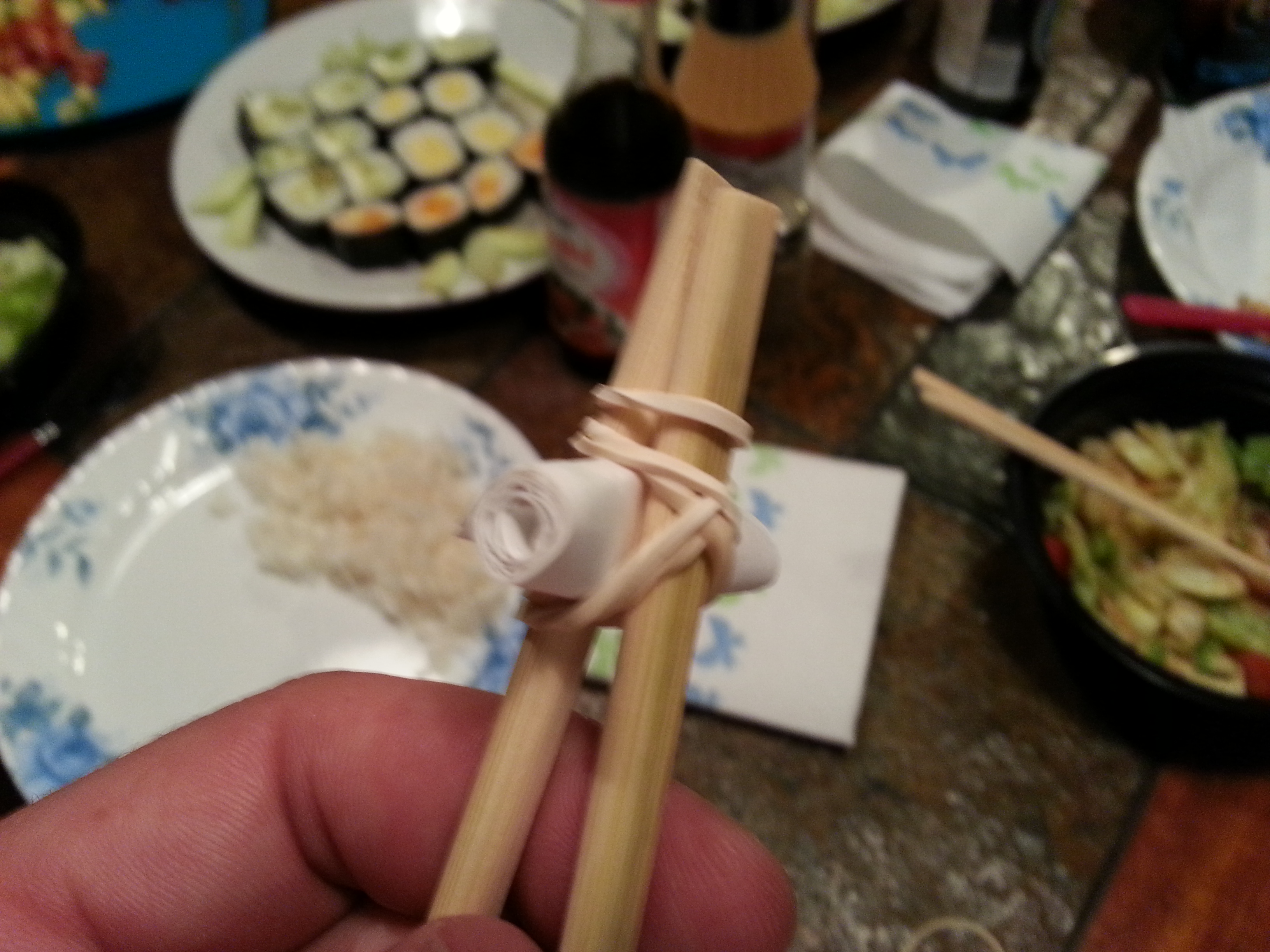 Trainer Rubber Band Chopsticks Instructables