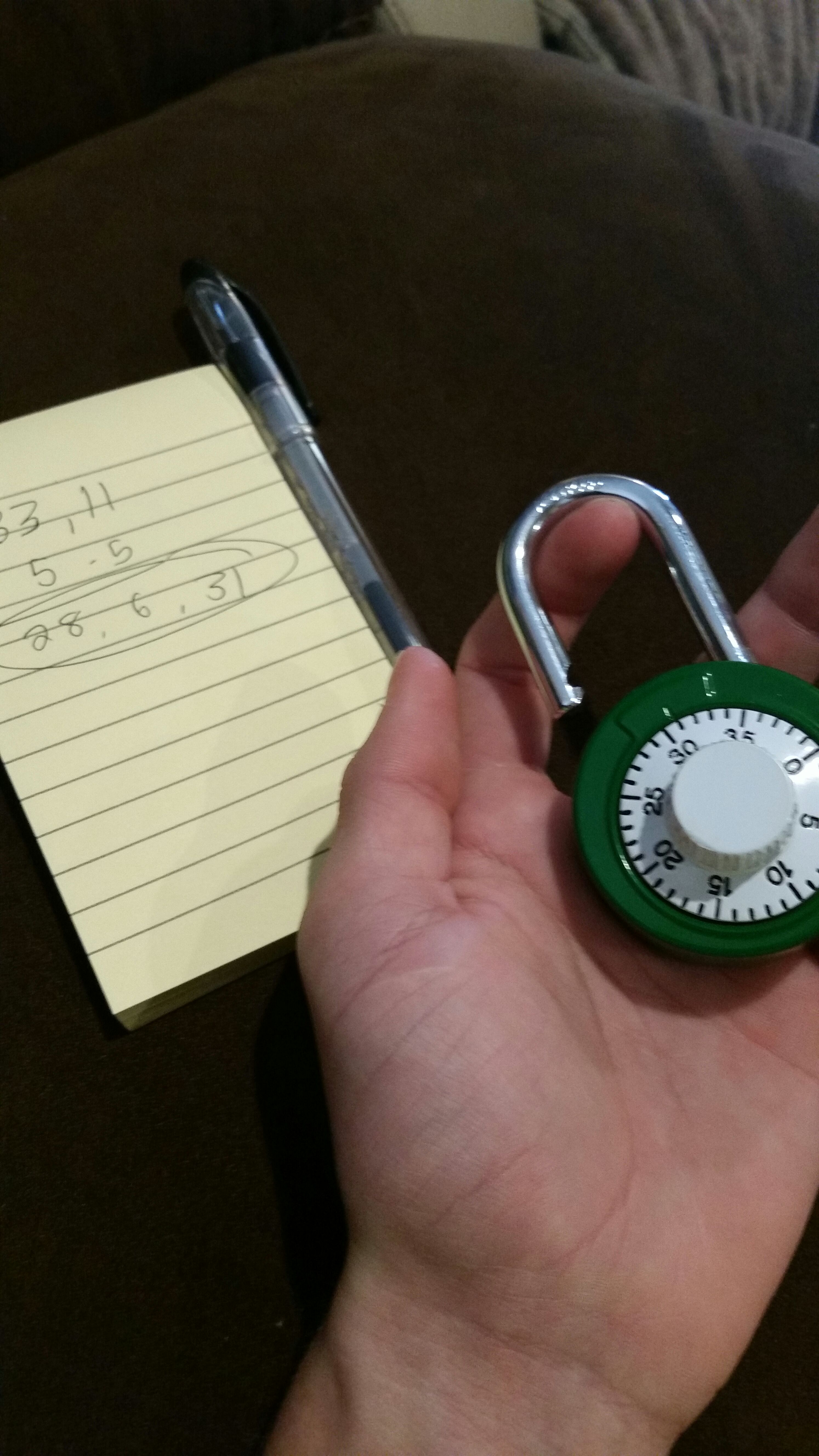 Cracking the Combination to a Combo Lock Using a Shim and Numbers 8