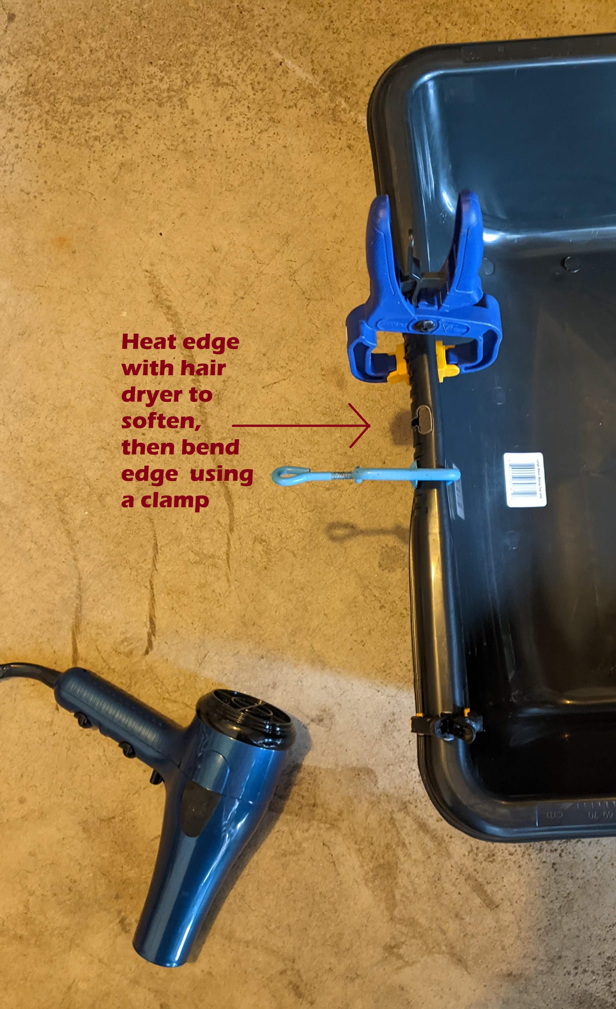 Fit Cement Mixing Bin Using Hair Dryer Into Critter Nation Cage 8