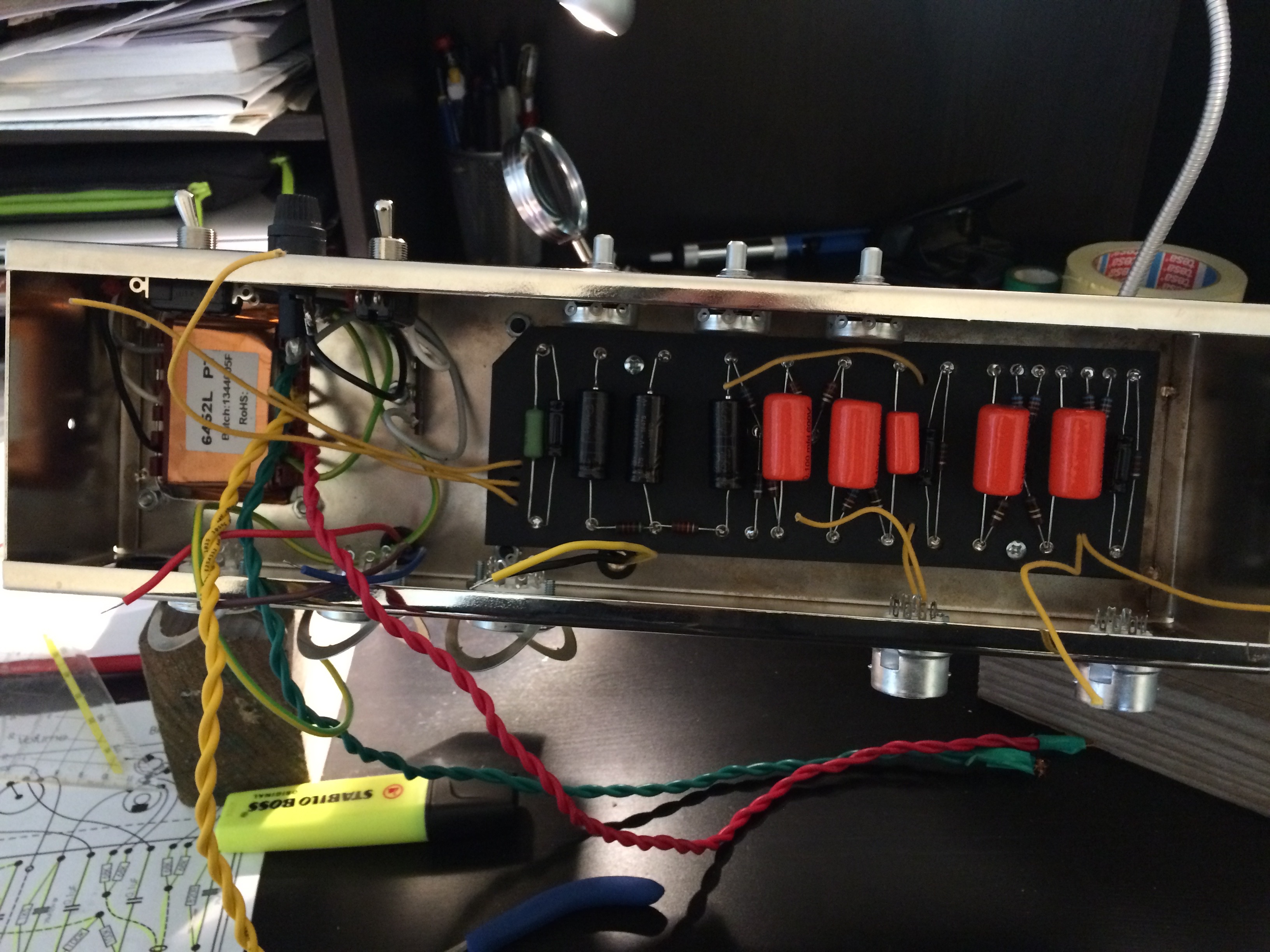 Fender Tweed Deluxe 5e3 Clone Build Based on TAD Tweed Deluxe Kit 18