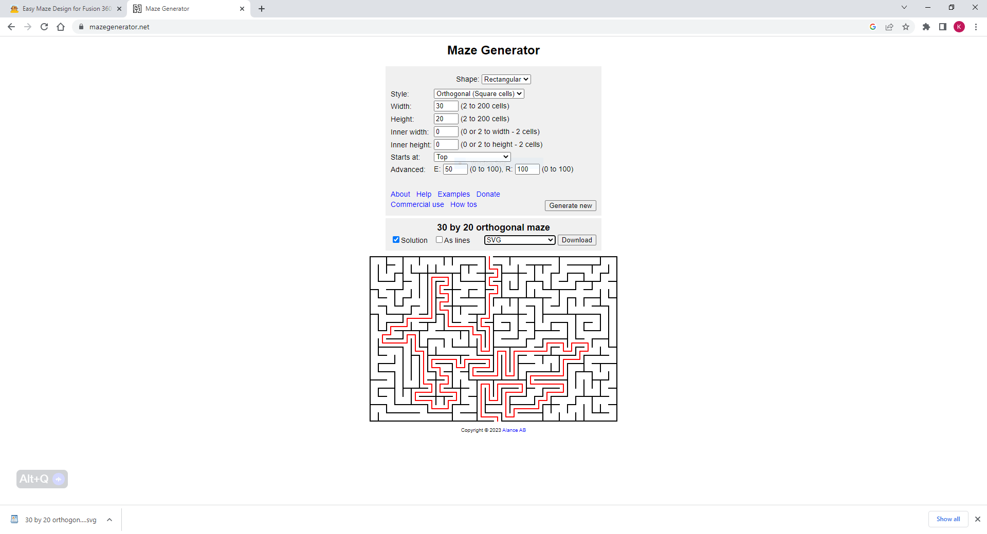 Maze Design Made Easy for Fusion 360 or Vetric Software 5 Steps