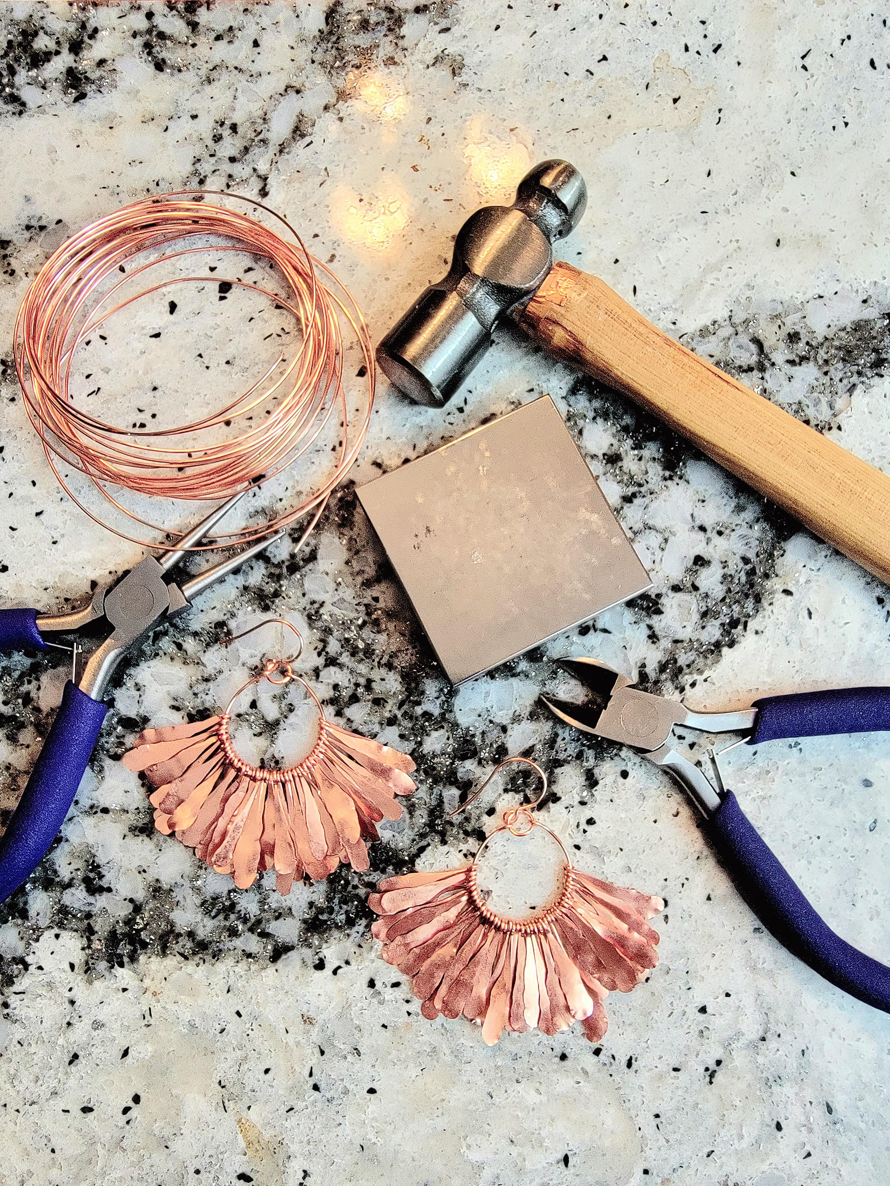 Hammered Wire Earrings 11 Steps (with Pictures) Instructables