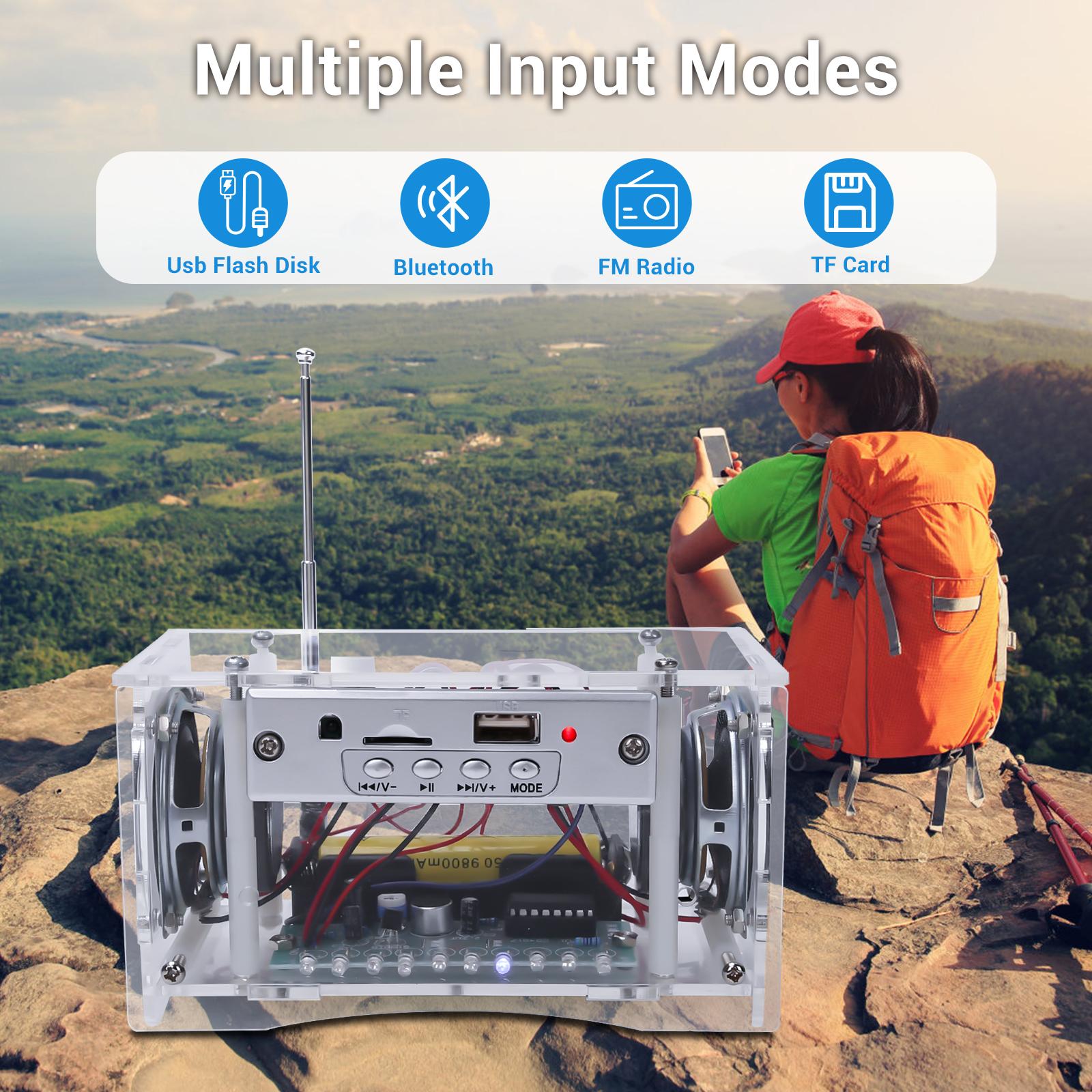 MiOYOOW Outdoor DIY Bluetooth Speaker Kit With FM Radio 39 Steps