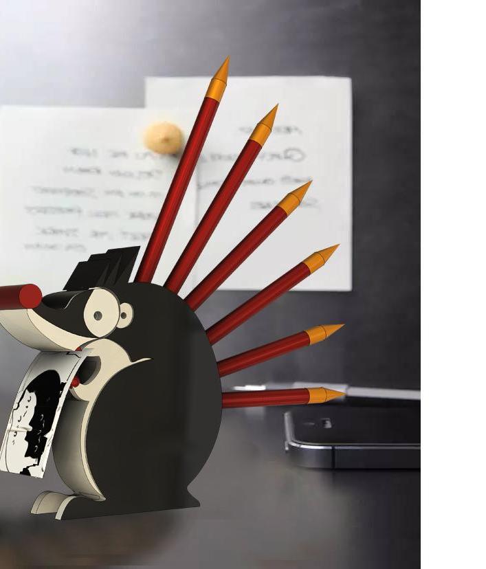 Hedgehog —— Pencil Holder With Postit Fixture Instructables