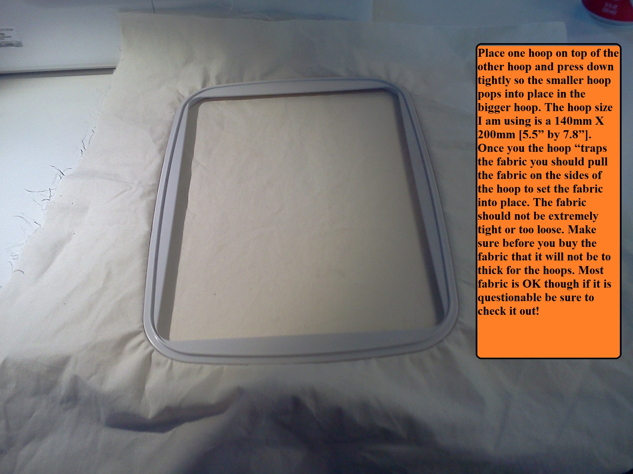 Understanding a Janome Embroidery Machine Setting Fabric in the Hoop