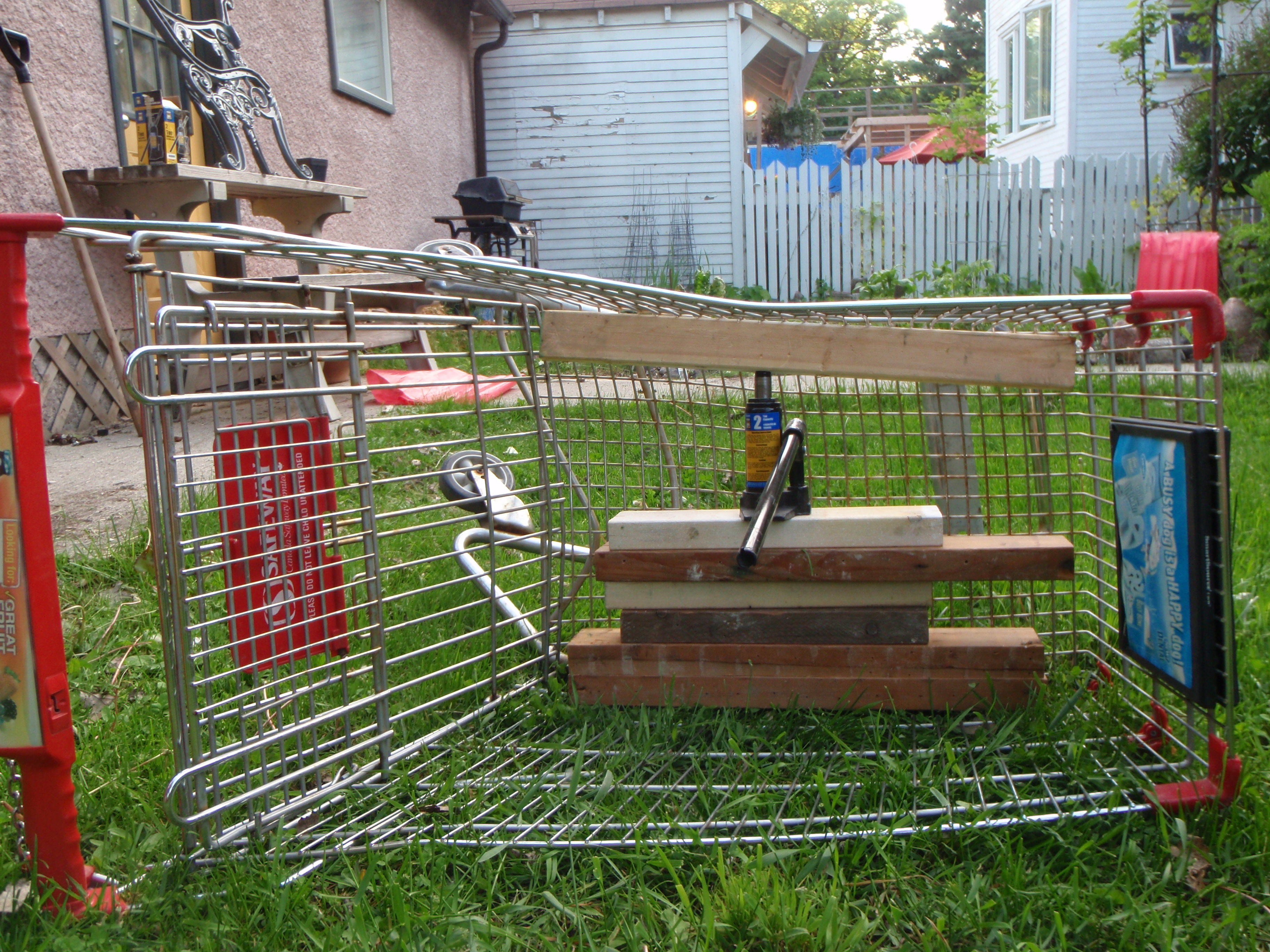 Shopping Cart Bike Trailer 6 Steps Instructables