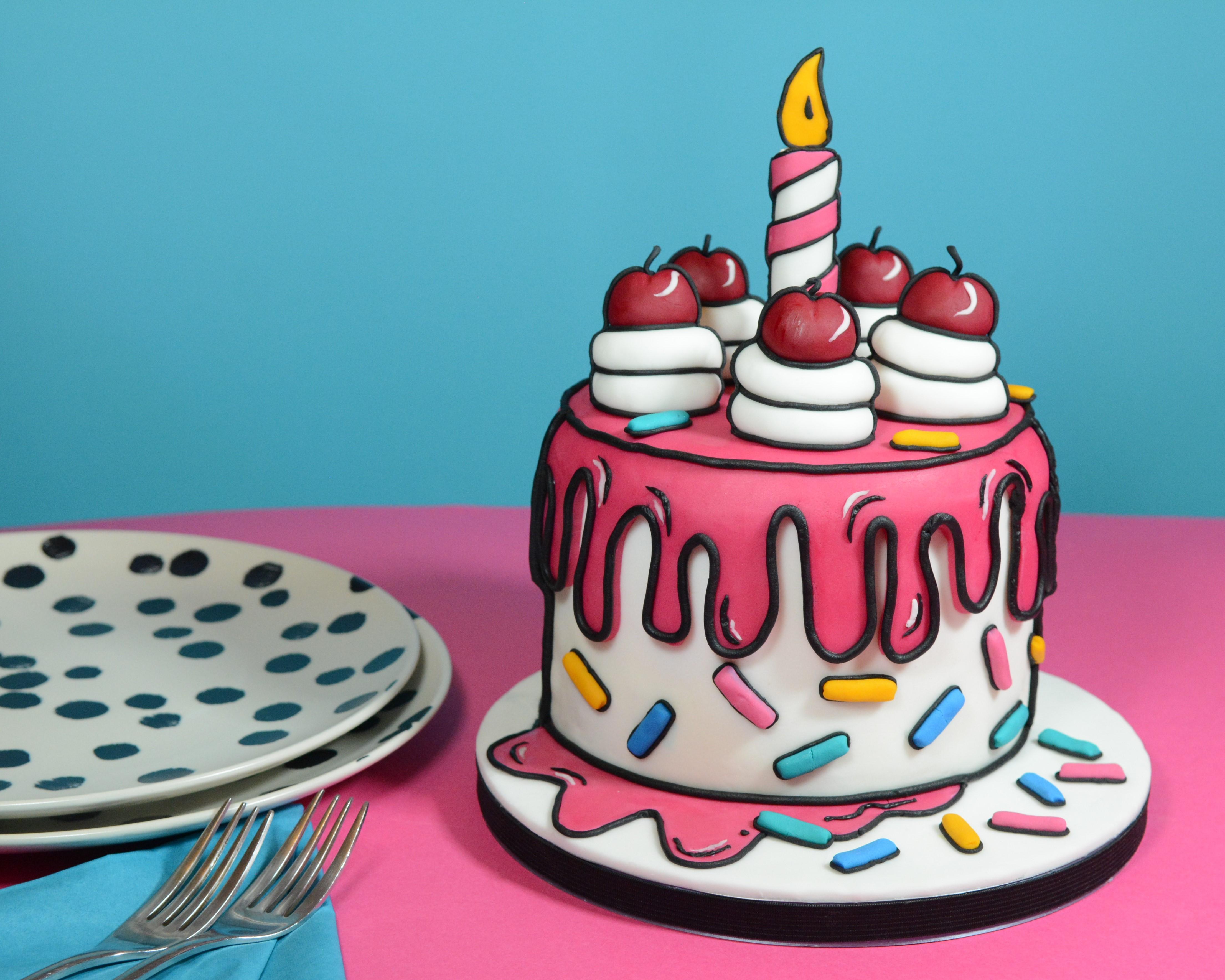 CartoonStyle Birthday Cake 12 Steps (with Pictures) Instructables