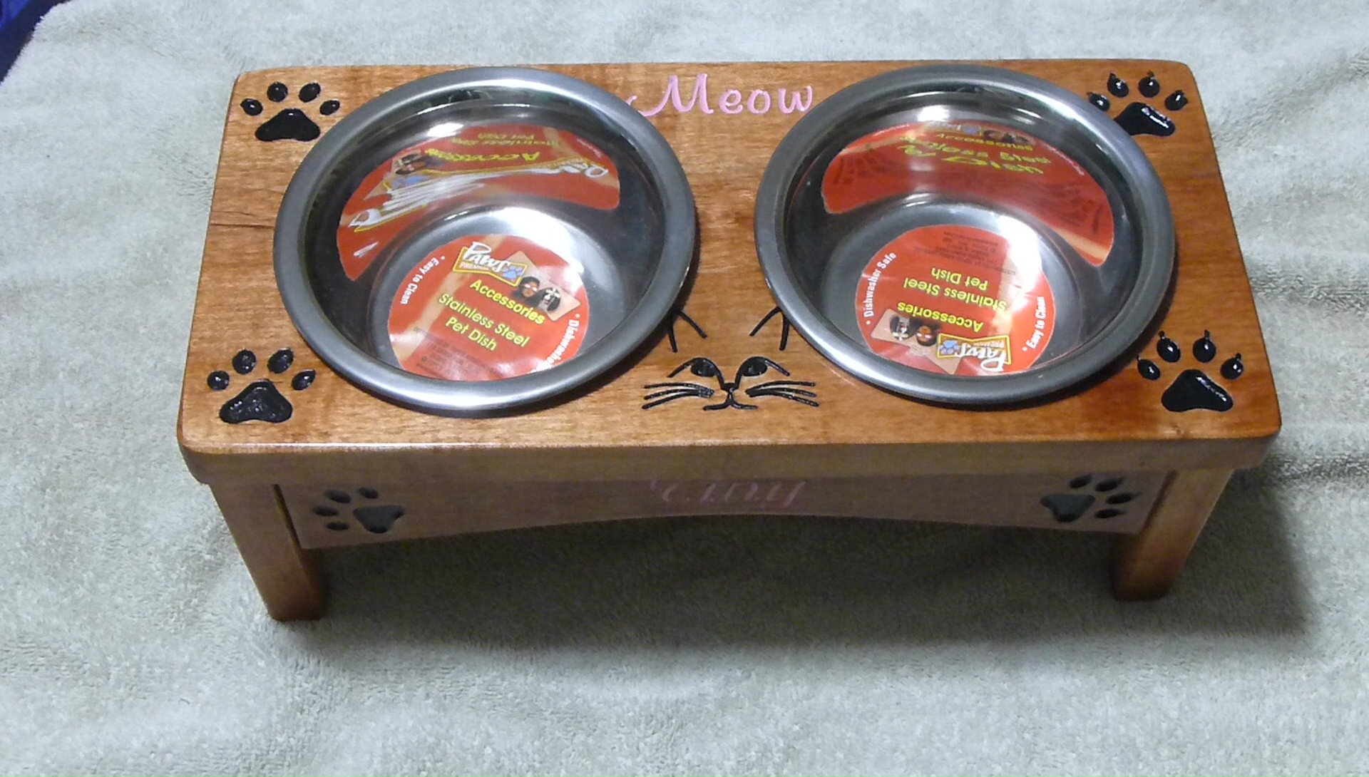 Personalized Wooden Cat Bowl Feeder 14 Steps (with Pictures
