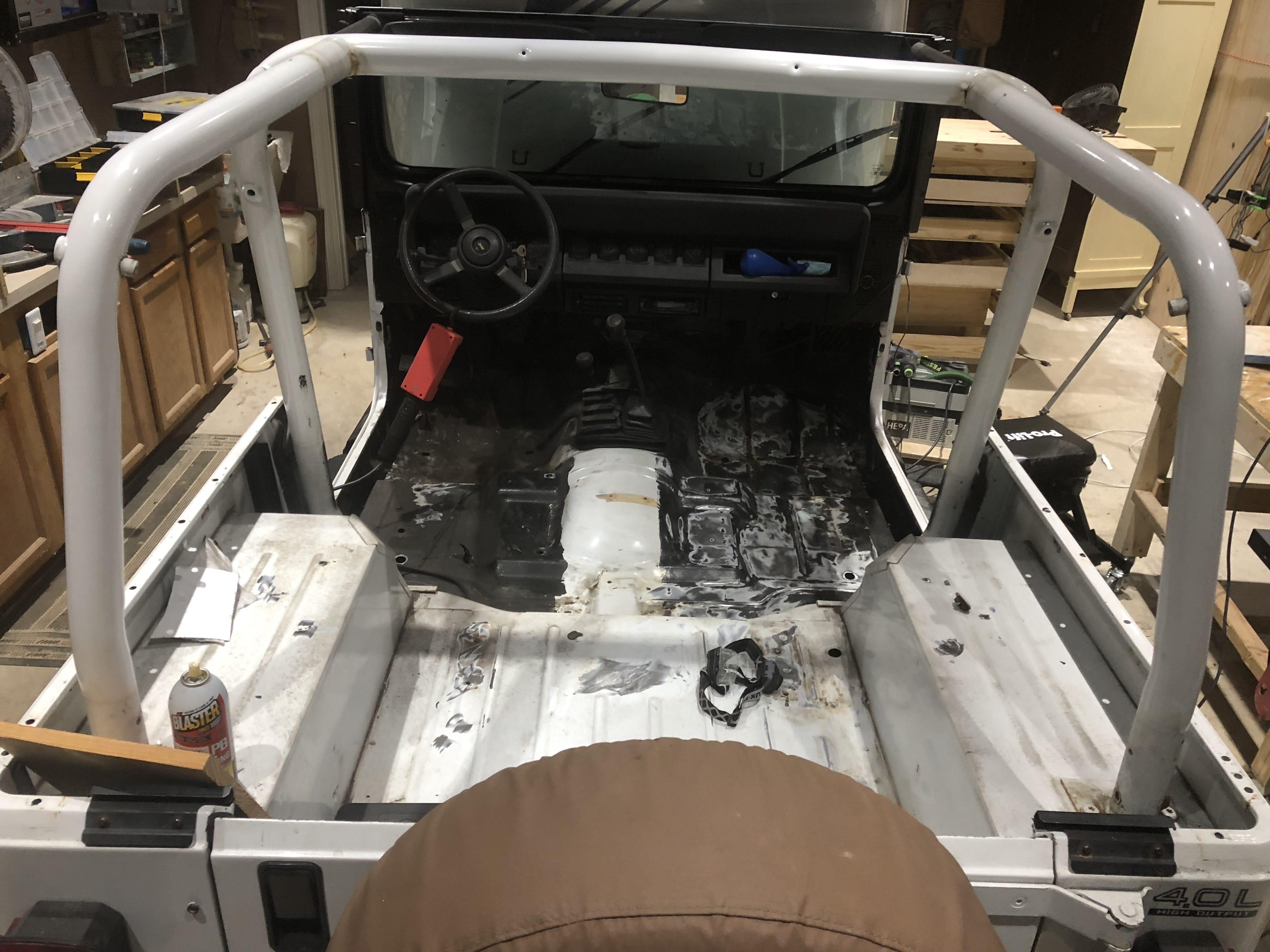 DIY Spray Bedliner for Jeep Wrangler Interior Floor 14 Steps (with