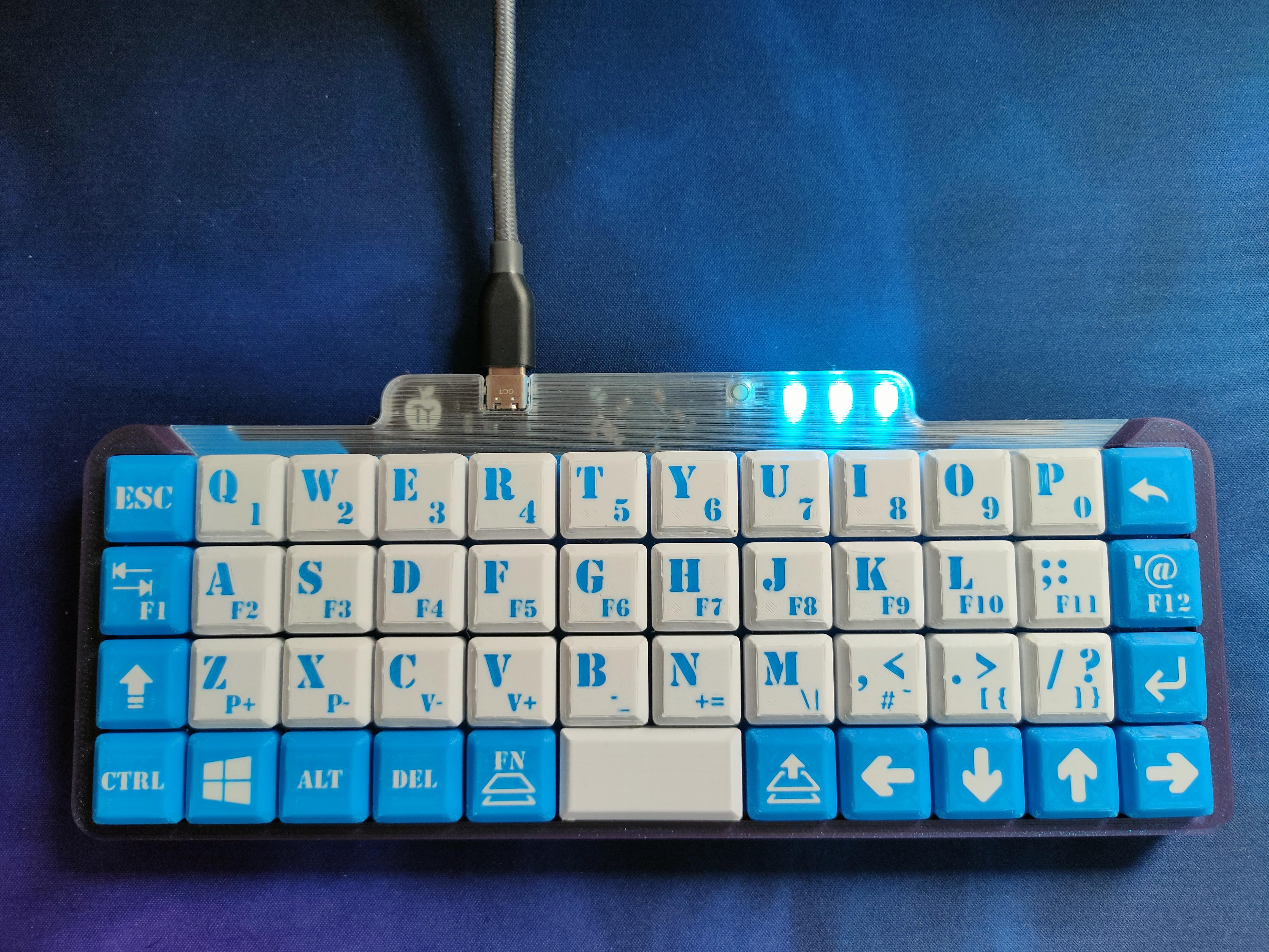 Micro Planck 3D Printable Lowprofile Ortholinear Mechanical Keyboard