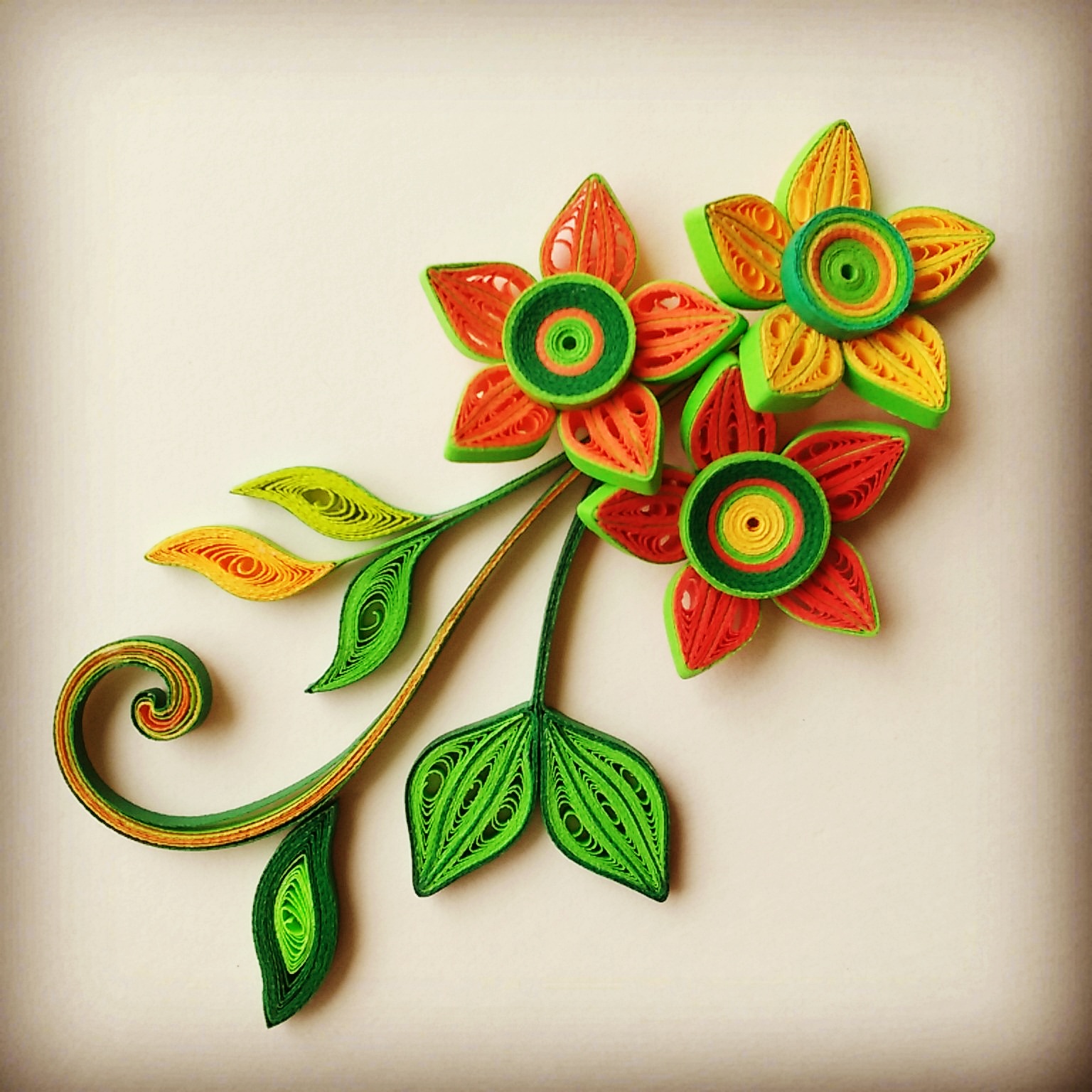 3D Quilled Flowers and Leaves From Scratch! 4 Steps (with