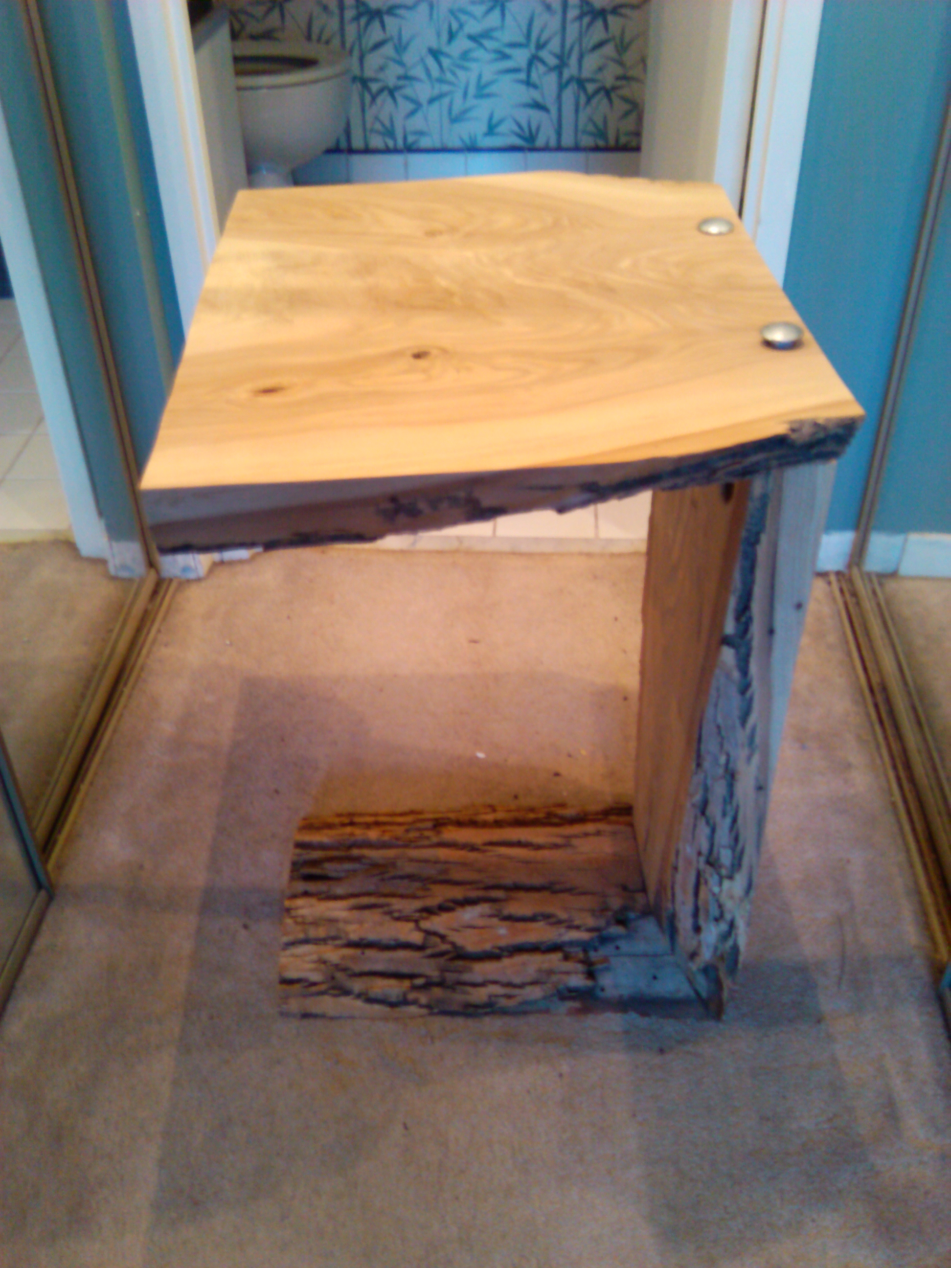 "Folded" Wood Slab Side Table Instructables
