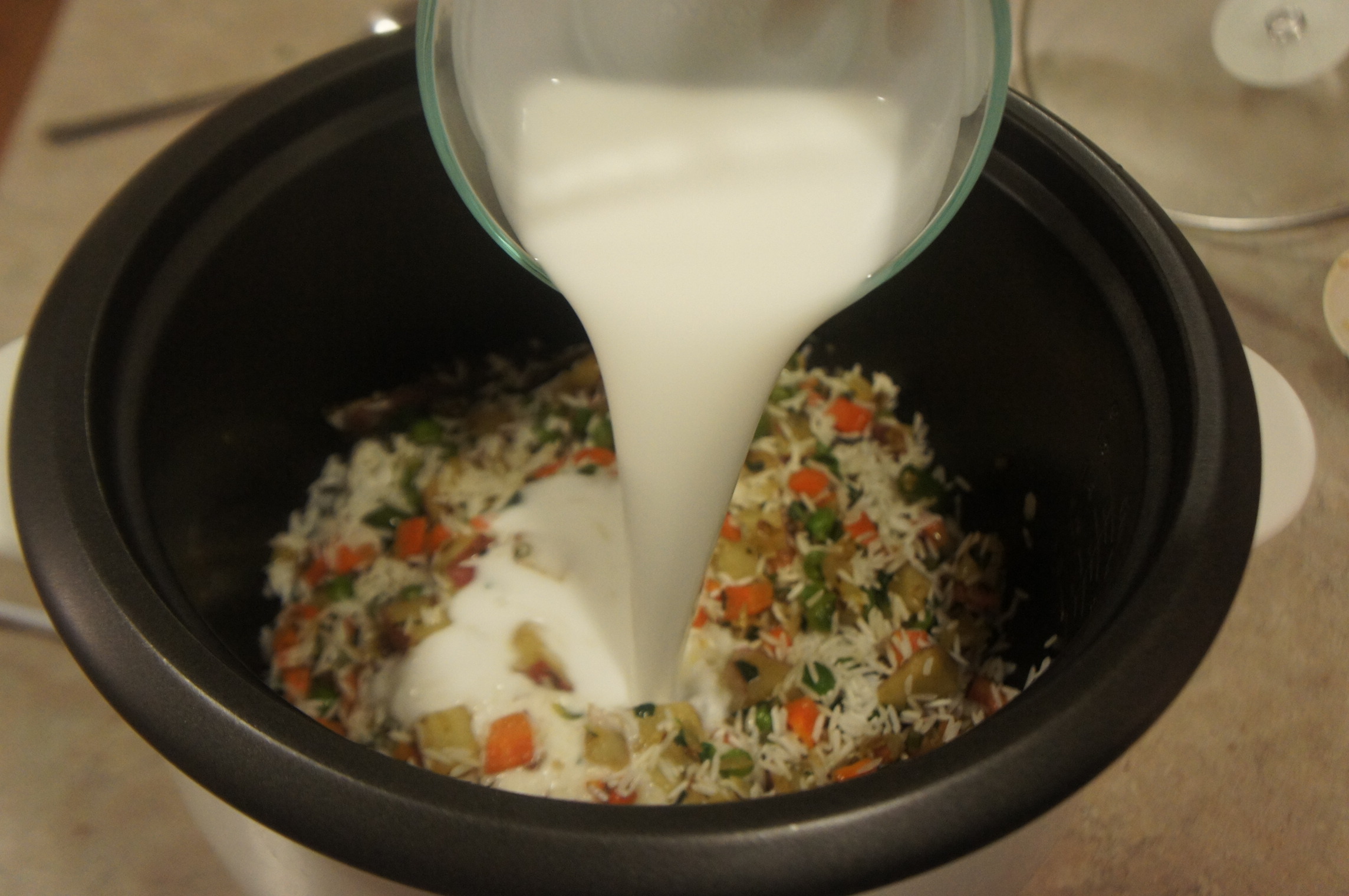 Vegetable Rice Cooked With Coconut Milk 3 Steps Instructables