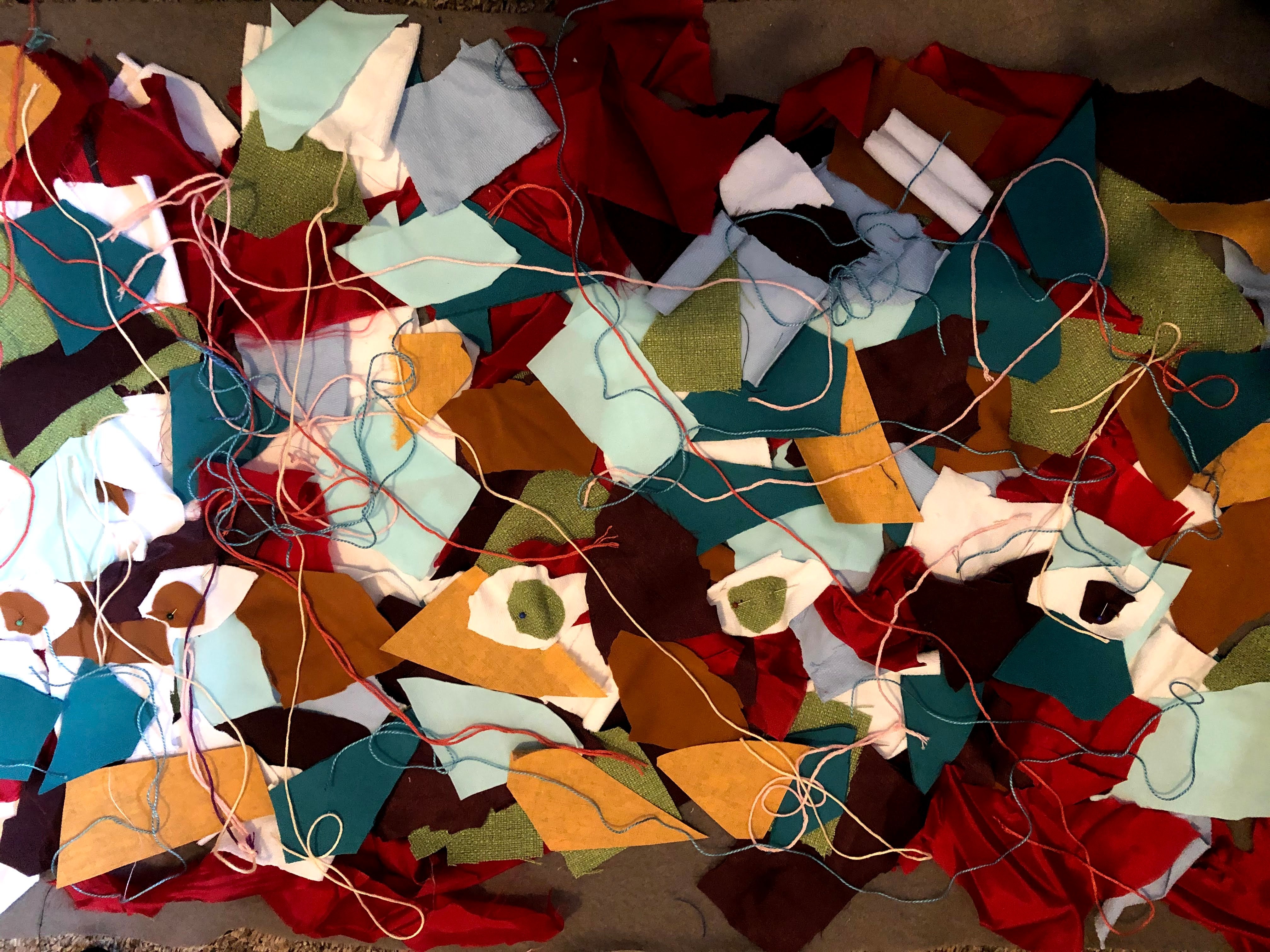 Fabric Scrap Abstract Artwork 5 Steps Instructables