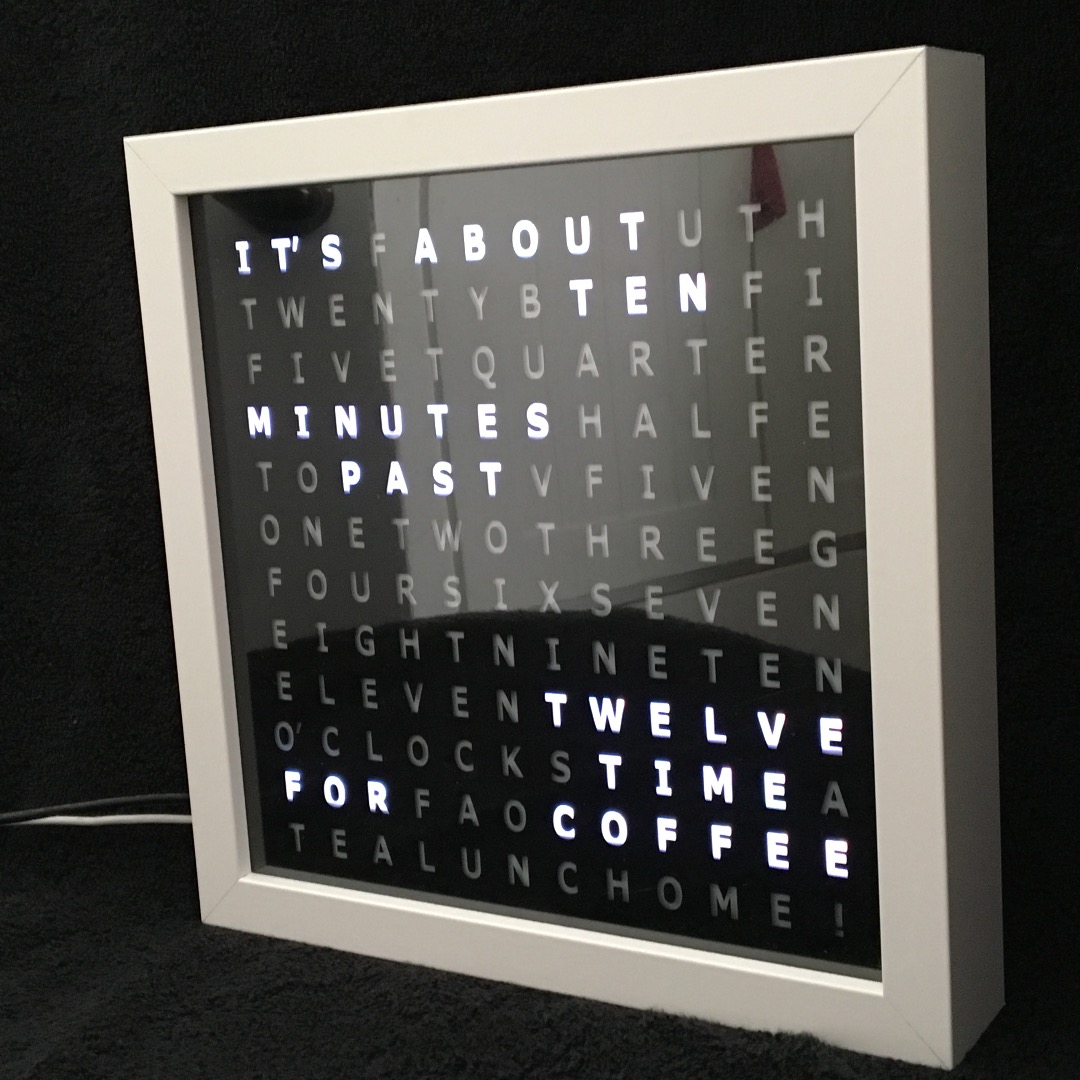 IKEA Ribba Word Clock 9 Steps Instructables