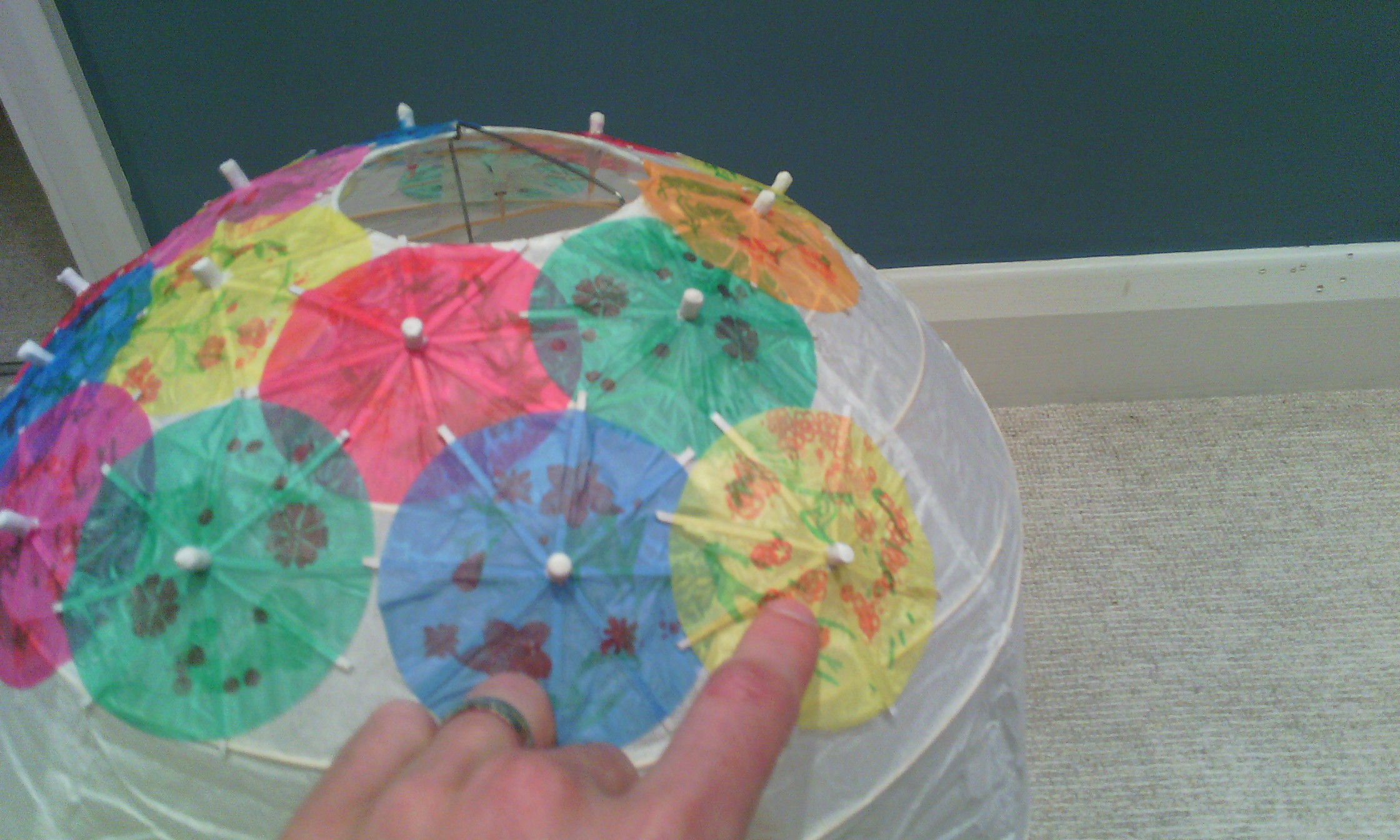 Cocktail Parasol Light Shade 6 Steps (with Pictures) Instructables