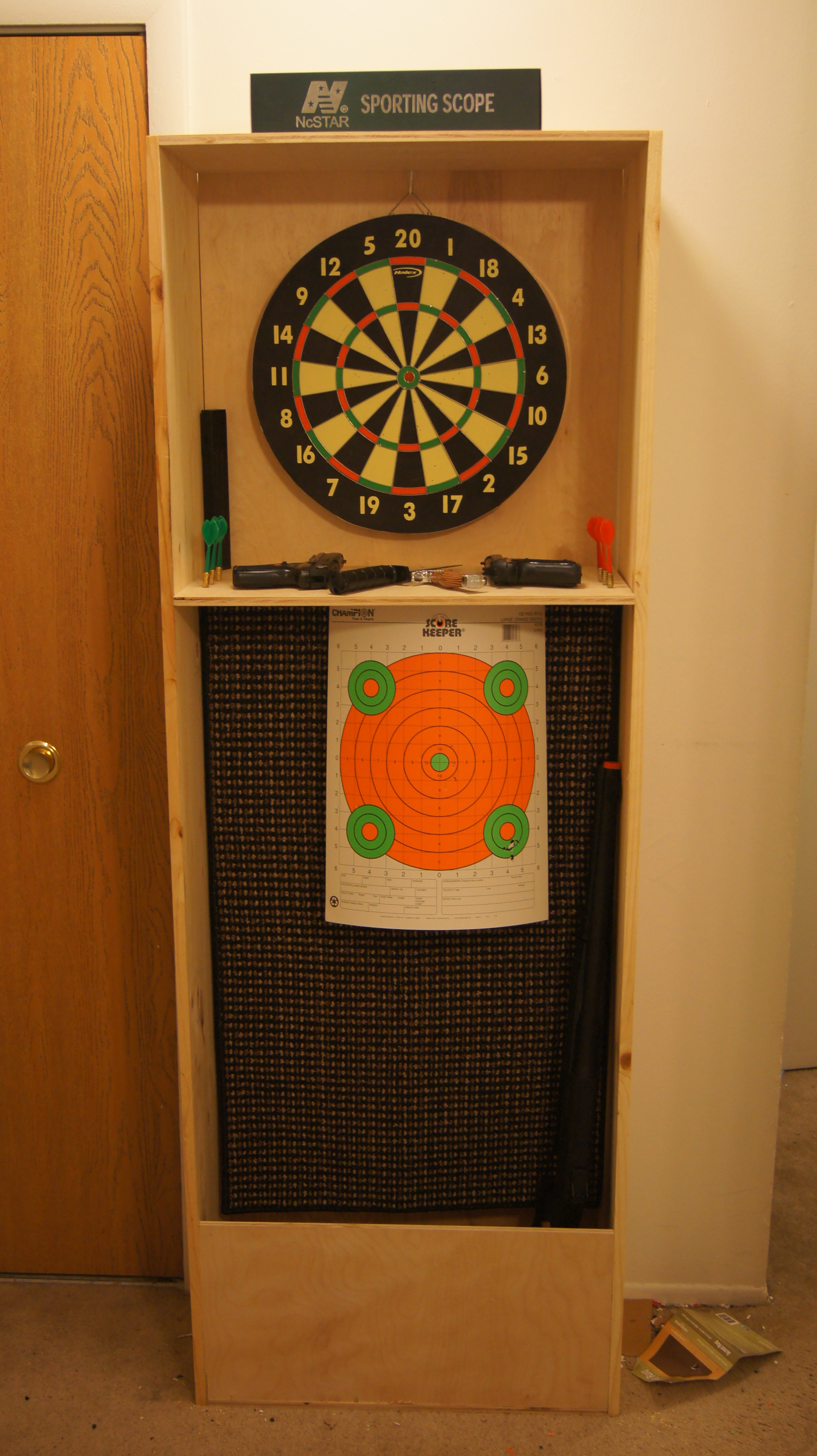 Combination Dartboard Stand and Airsoft Gun Range Instructables