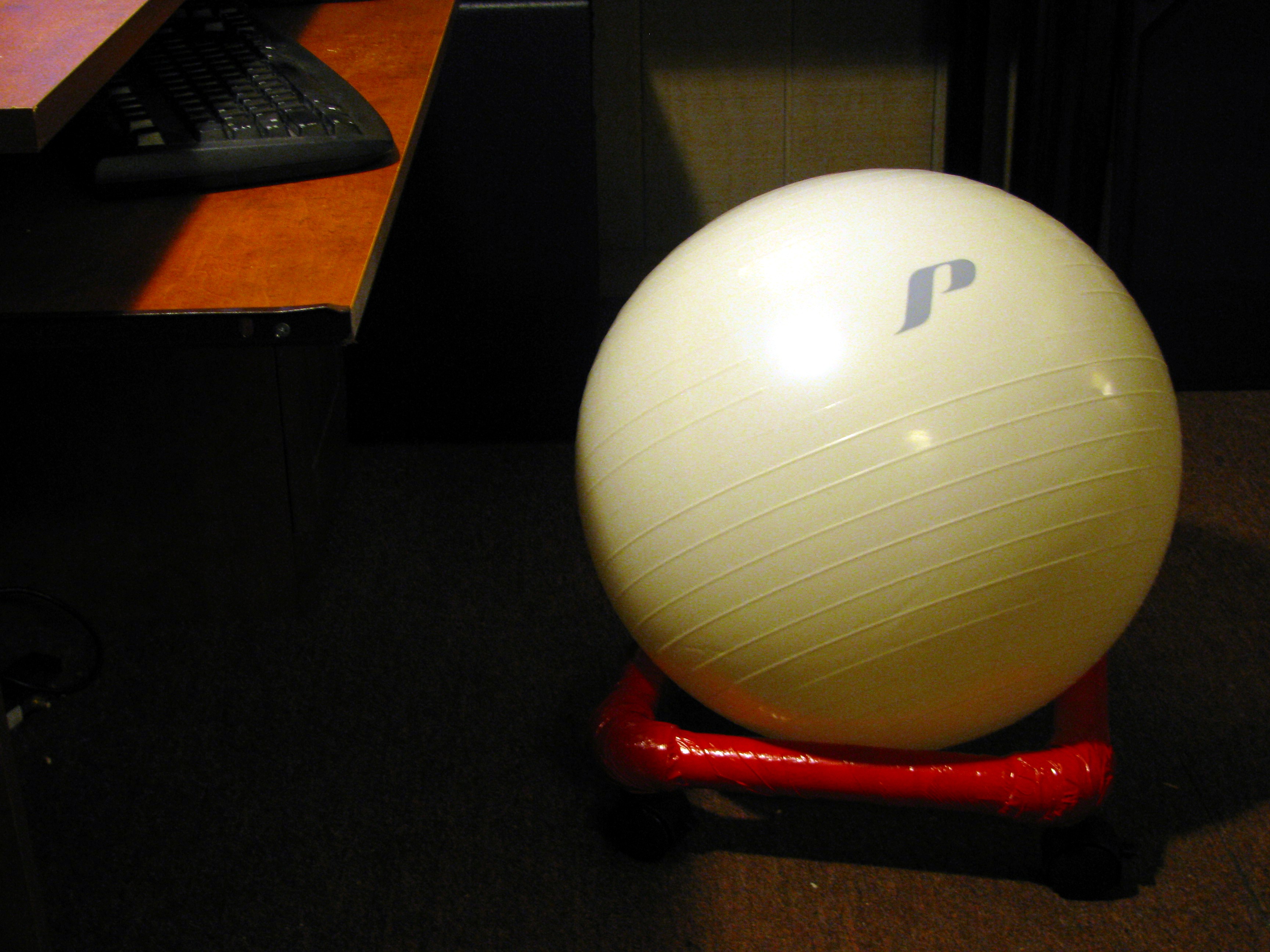 Balance Ball Desk Chair 4 Steps Instructables