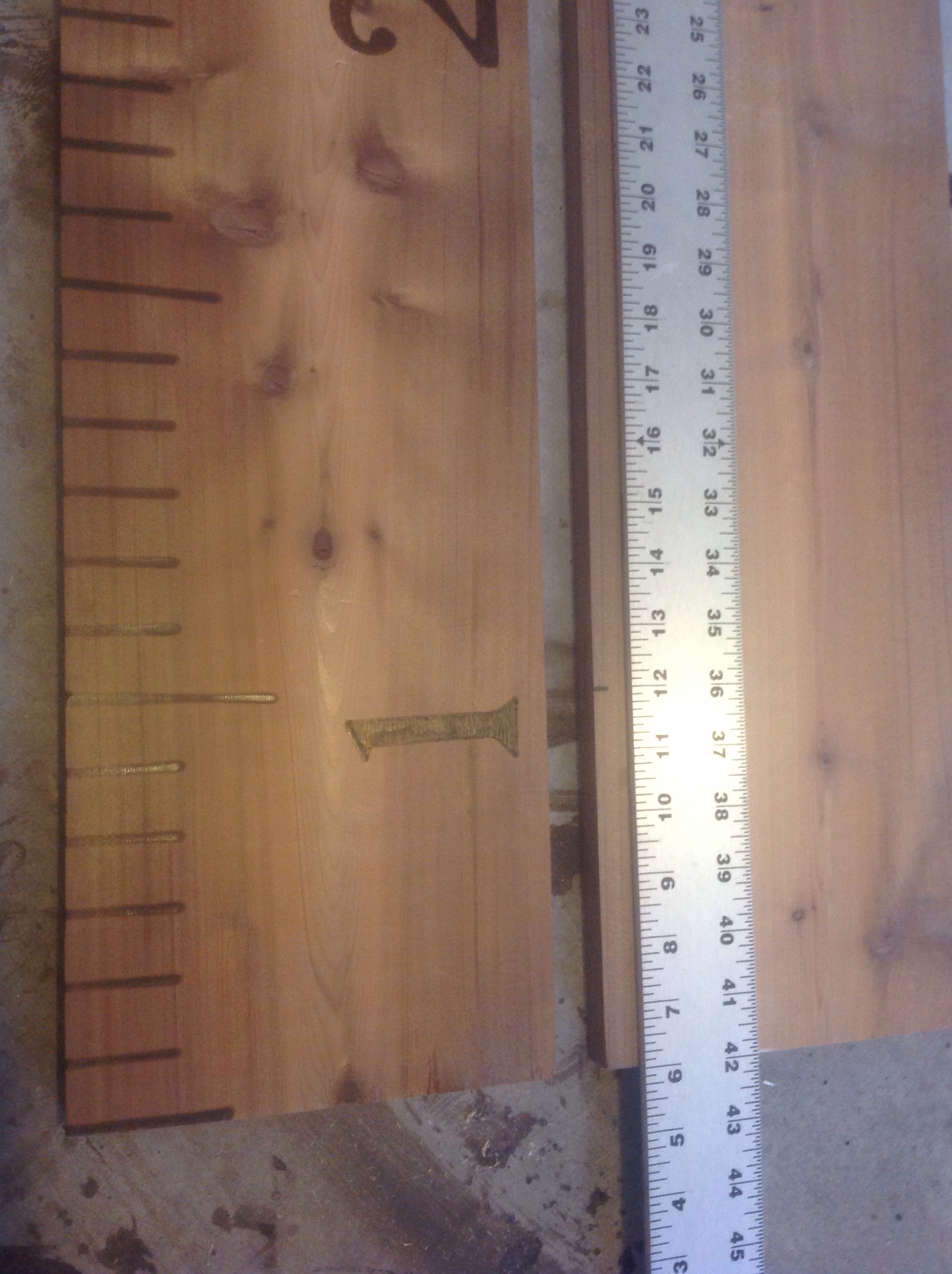 Cedar Wood Growth Chart Ruler Using Wood Burning Techniques 6 Steps