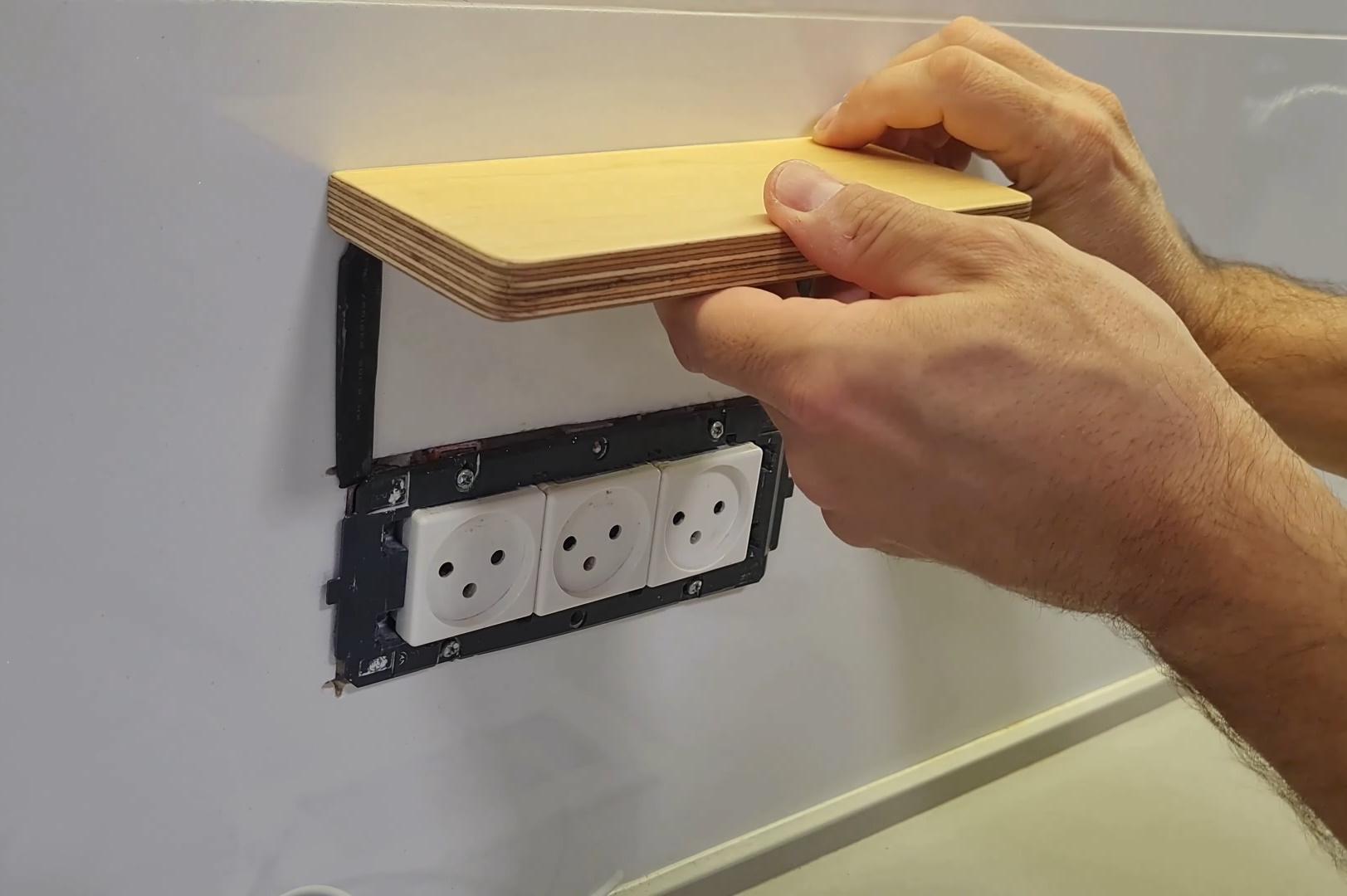 Small Wooden Floating Shelf HACK NO Drilling NO Glue Google Nest