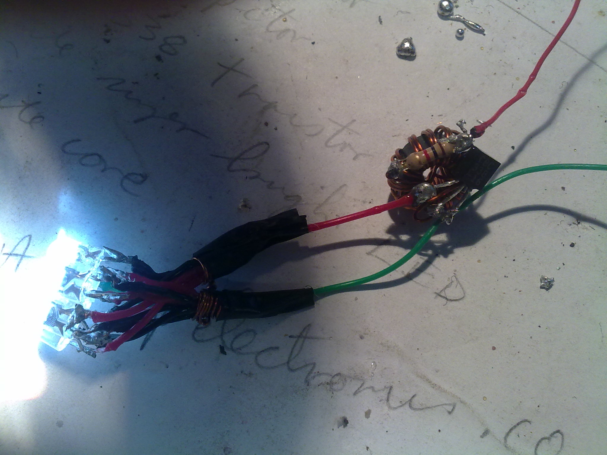 Joule Thief 6 LED Flashlight Torch 4 Steps Instructables