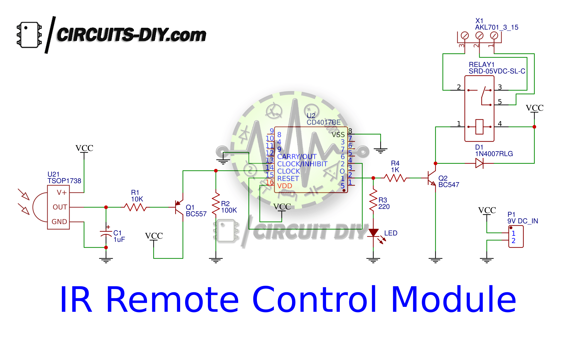 IR Remote Control Switch Using CD4017 4 Steps Instructables