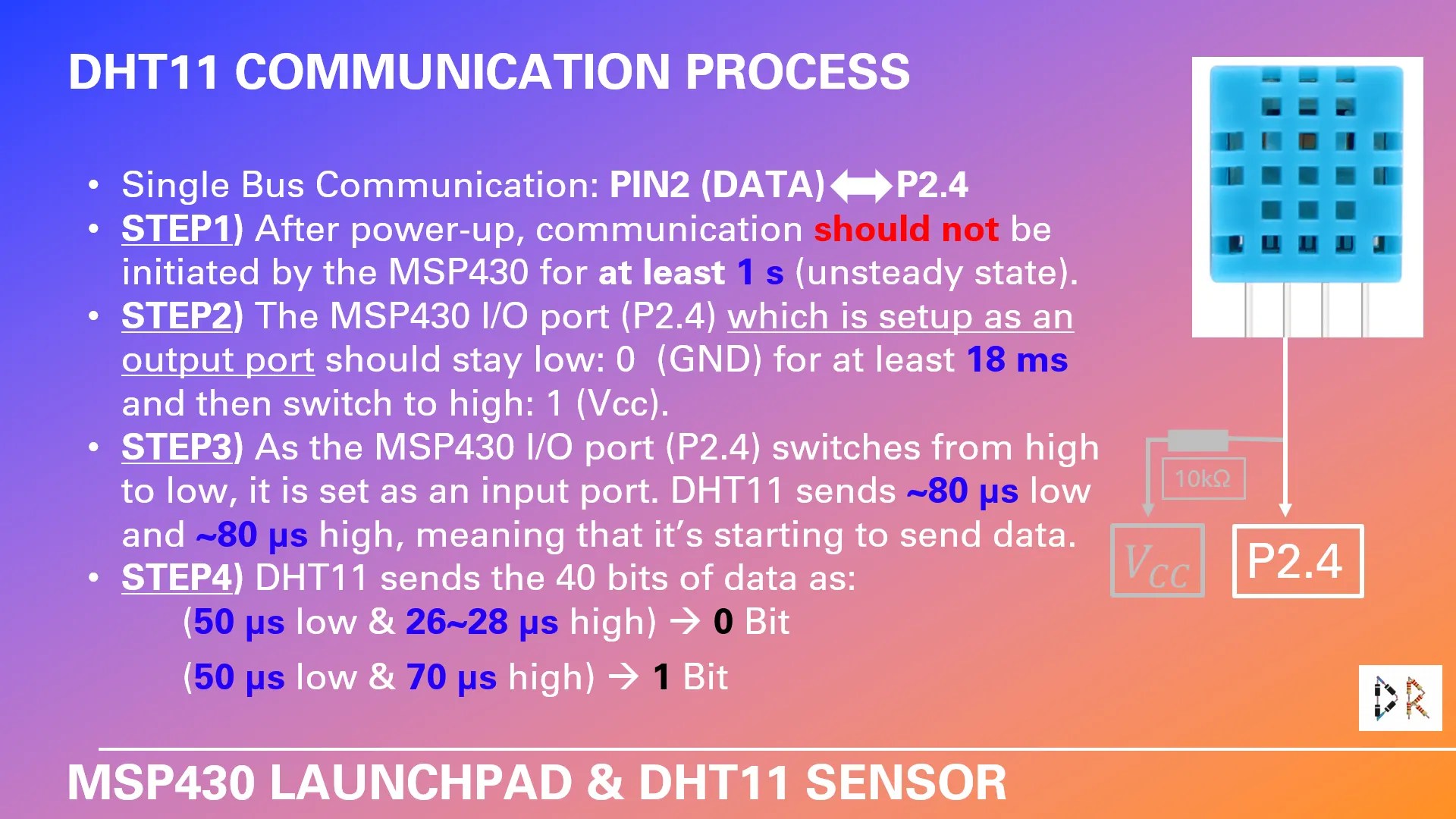 MSP430 & DHT11 Temperature / Humidity Sensor : 5 Steps - Instructables