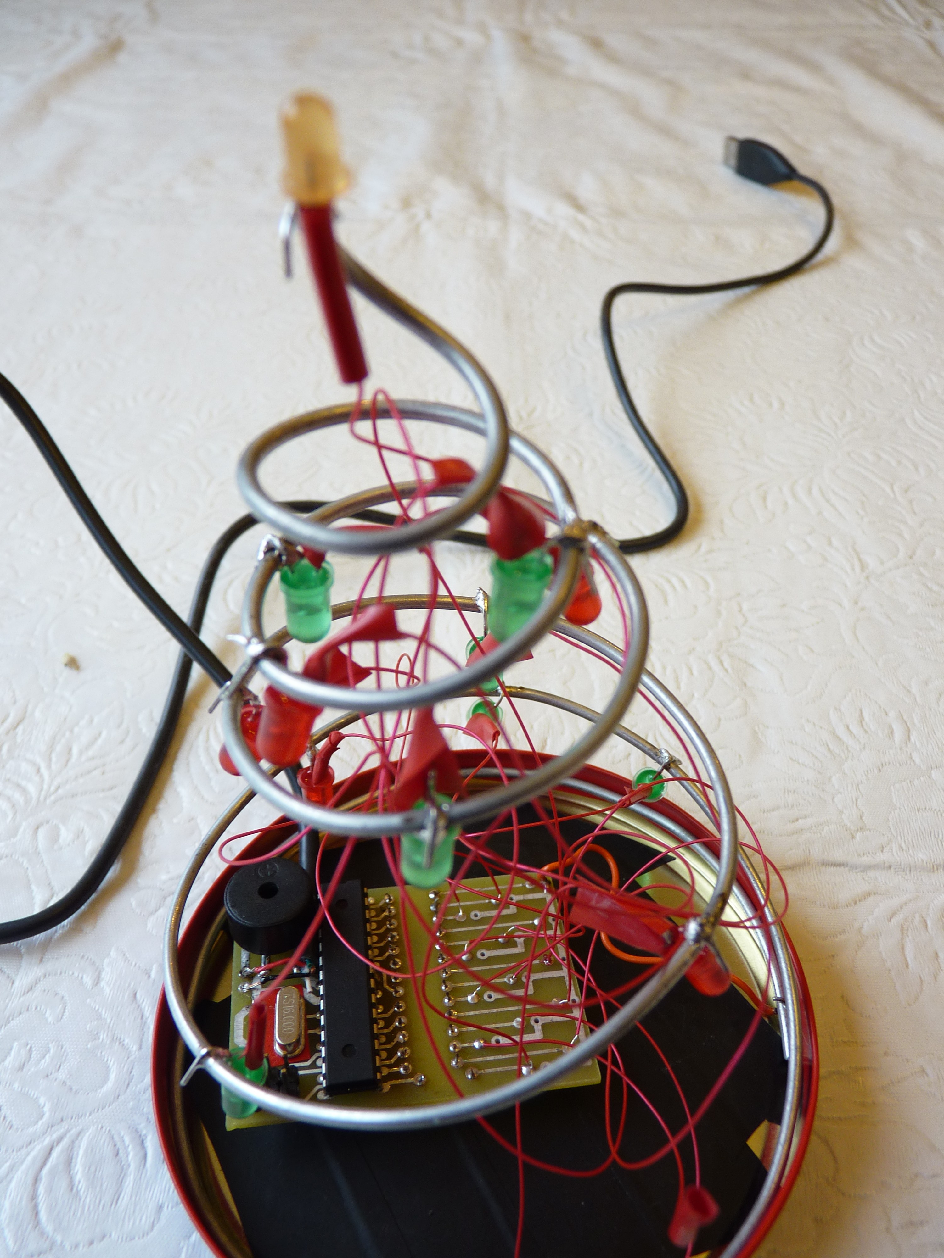 USB Powered LED Christmas Tree With Sound 13 Steps Instructables