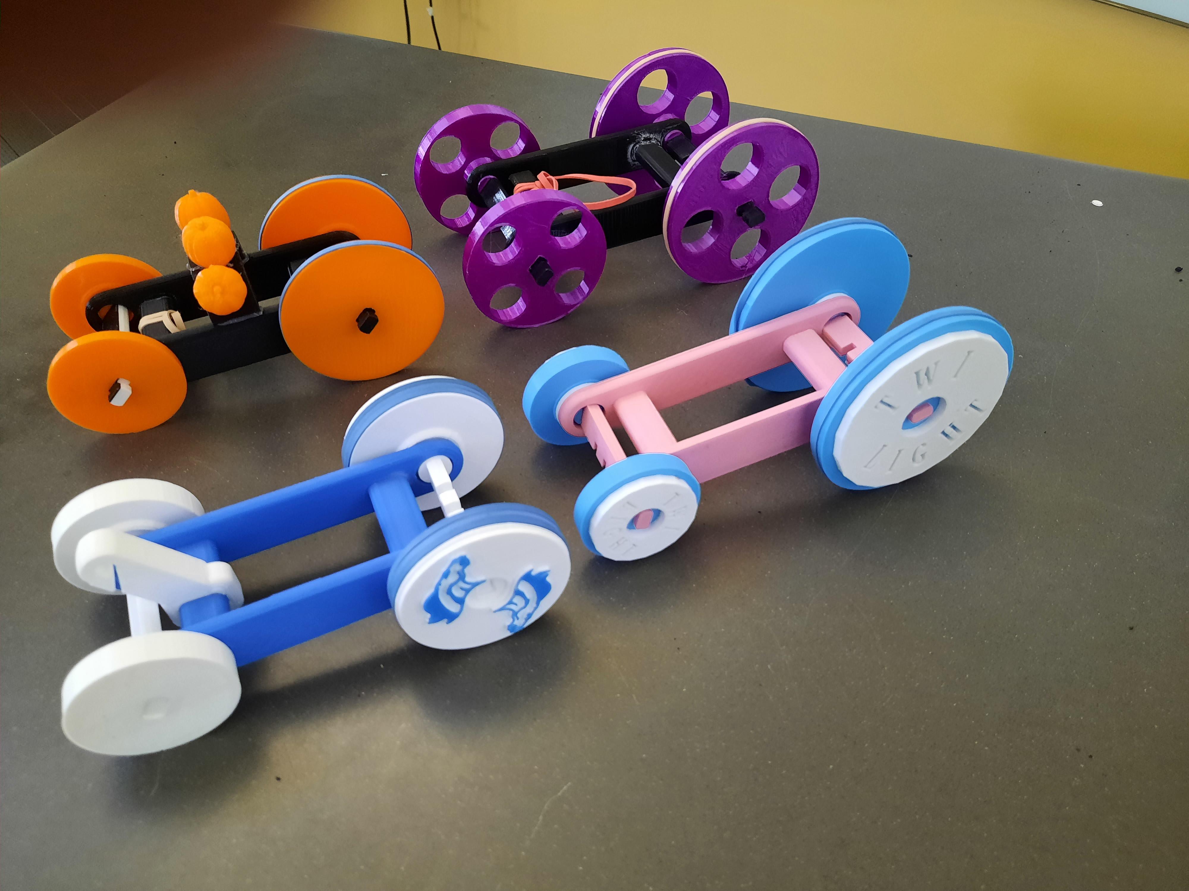 Teaching Engineering Design Using 3D Printed Rubber Band Cars 9 Steps