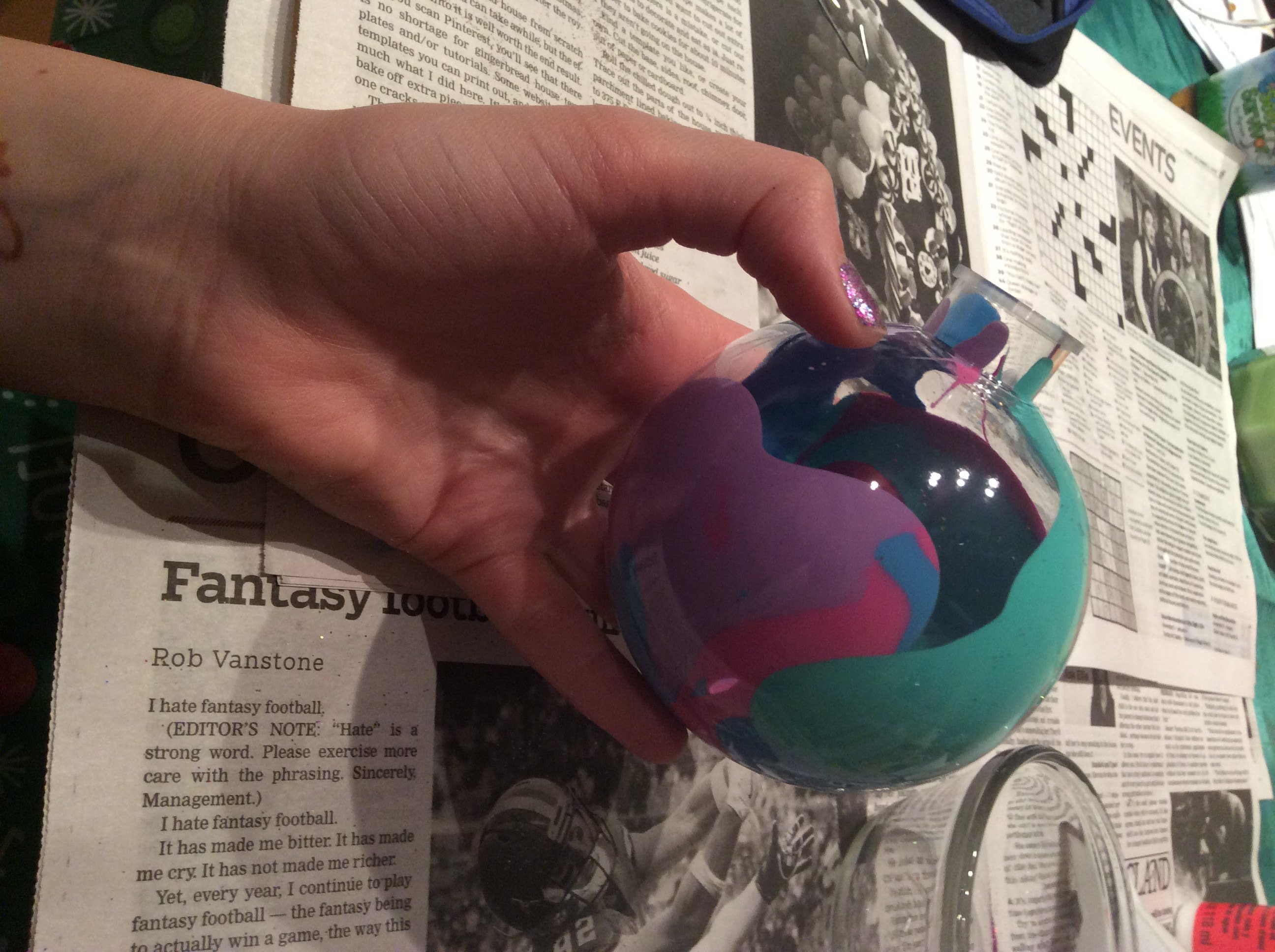 DIY Glitter and Marble Paint Ornaments 15 Steps (with Pictures