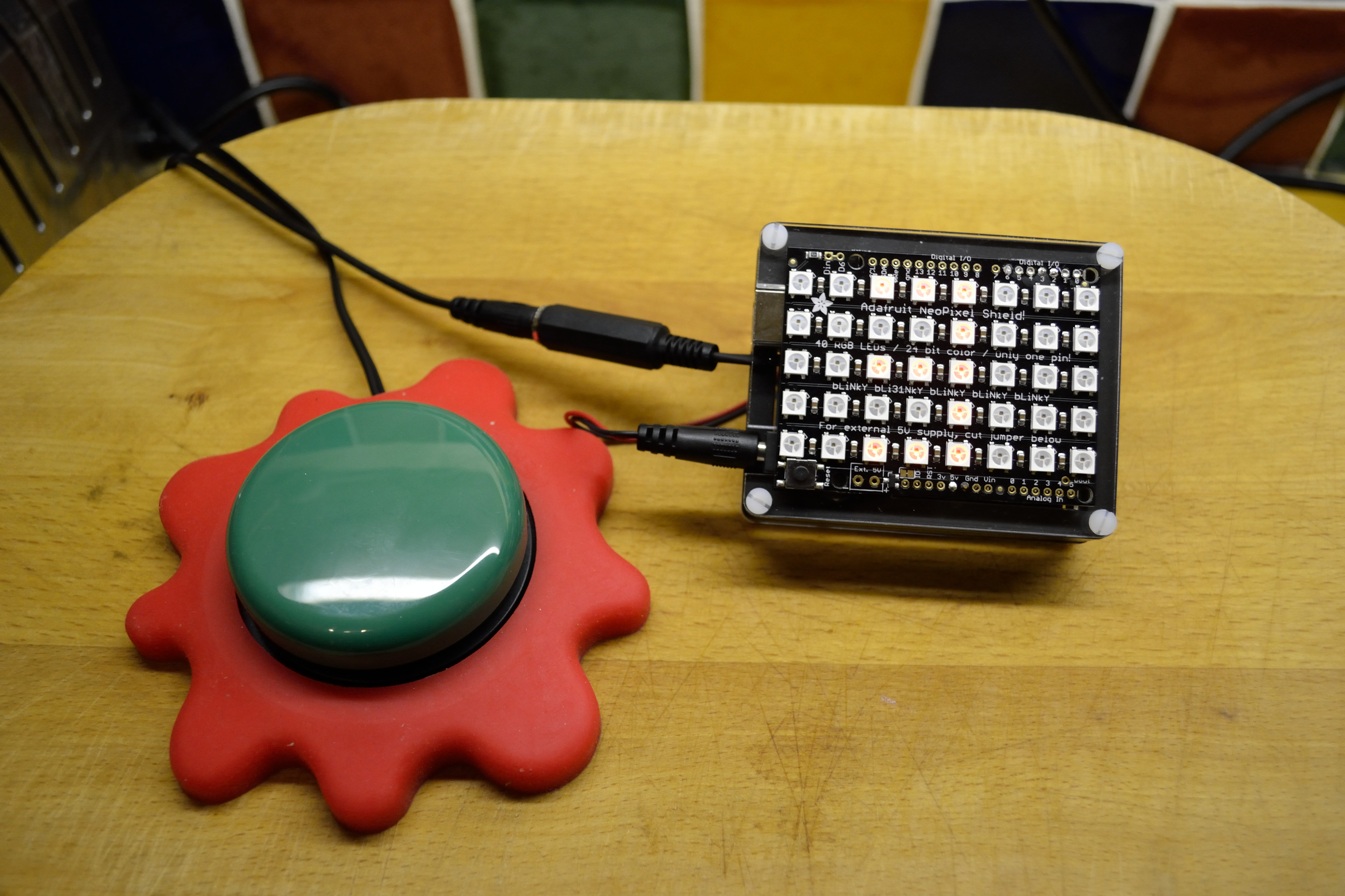 Switchactivated Arduino Electronic Dice Using an Adafruit NeoPixel Shield 4 Steps (with