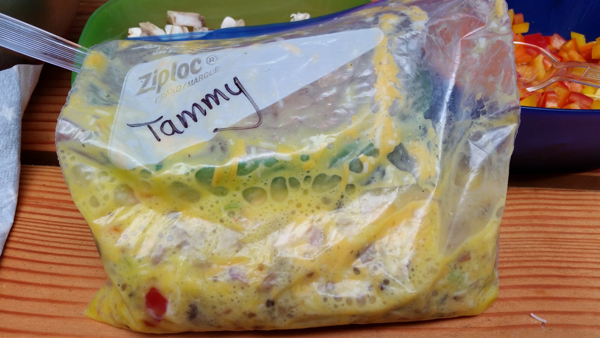 Omelette Sou Vide... A.K.A. Camping Bag Omelets 3 Steps (with
