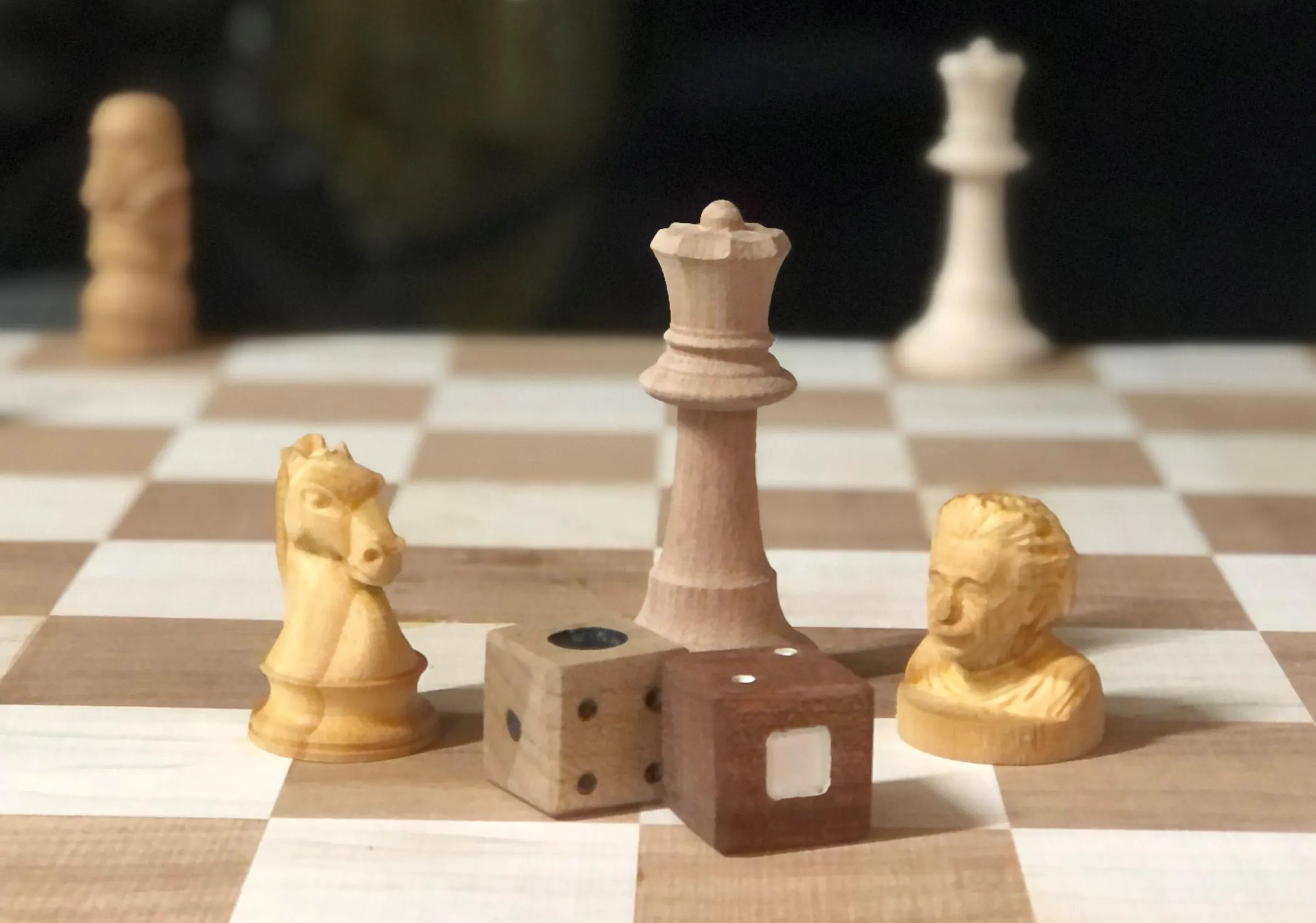 Carve Custom Wooden Game Pieces! ♘♖♕ (12 CNC Upgrade) 11 Steps (with