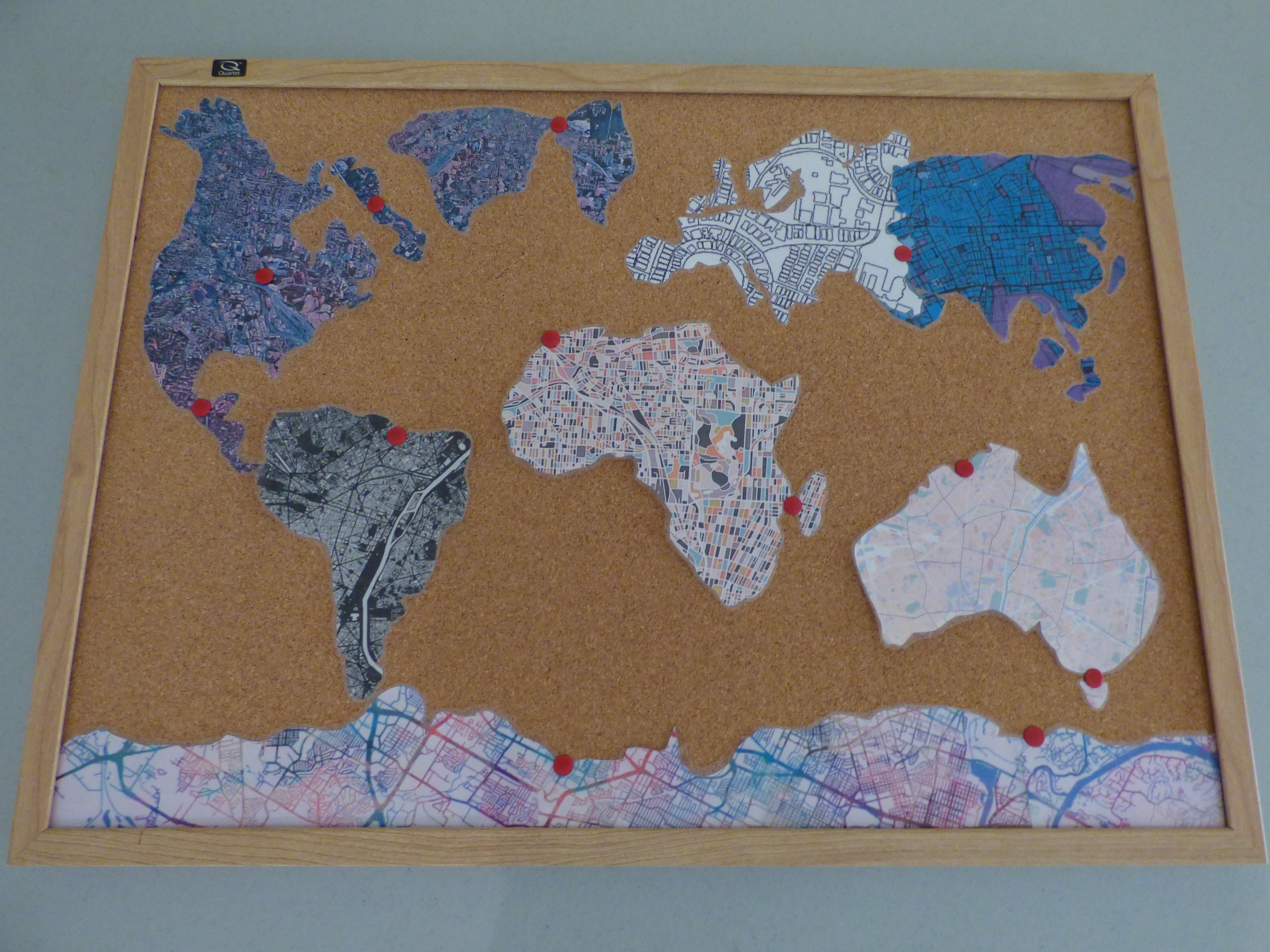 Bulletin Board World Map 5 Steps Instructables