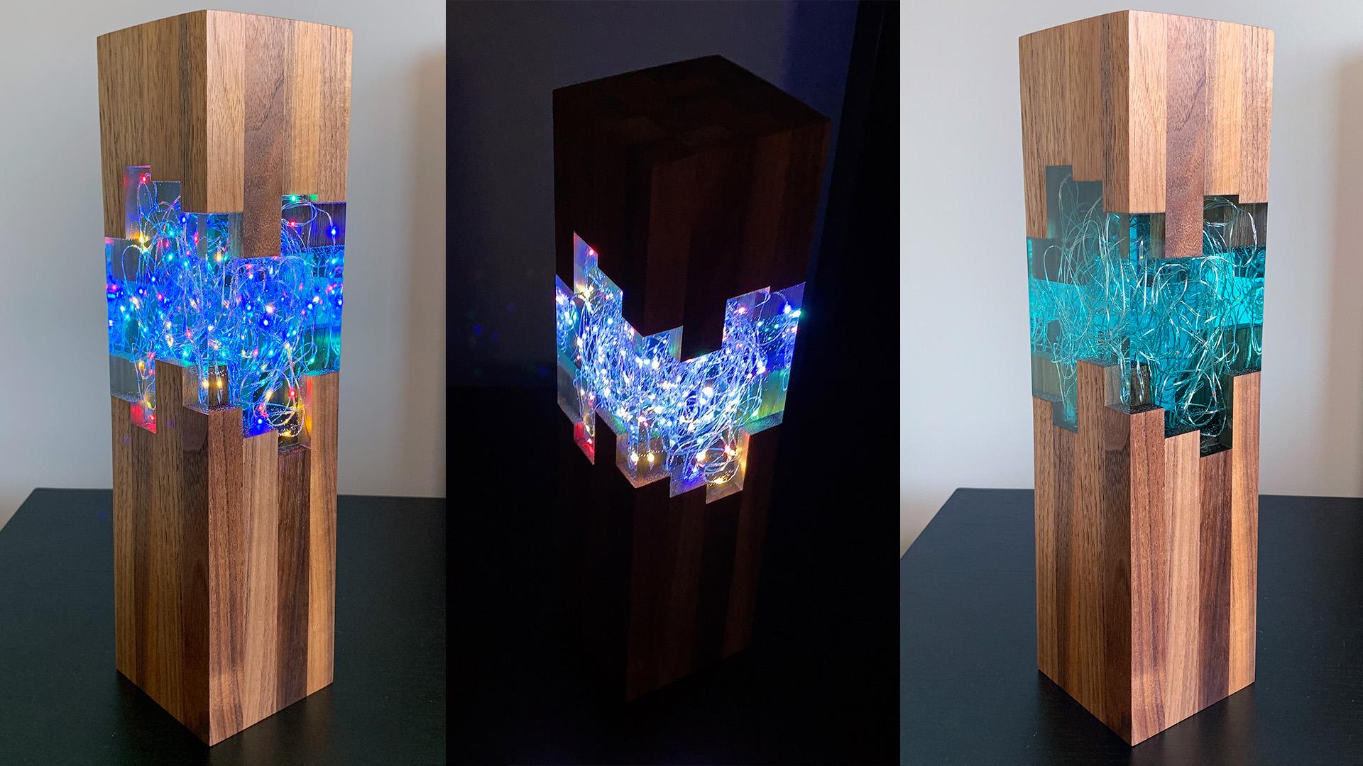 Epoxy Resin and Walnut LED Night Lamp 18 Steps (with Pictures