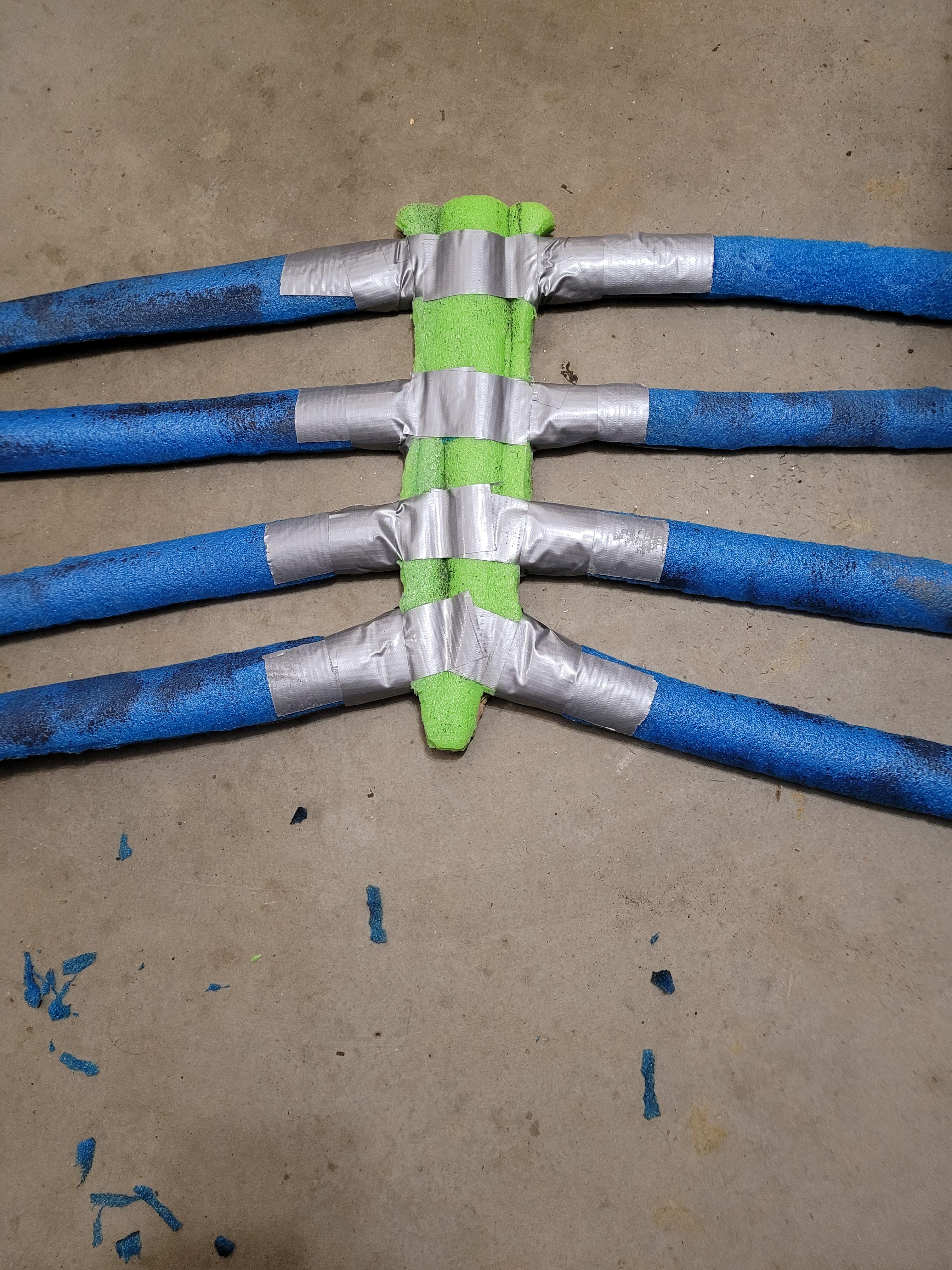 8 Foot Tall Skeleton From PVC, Pool Noodles, and Spray Foam 8 Steps