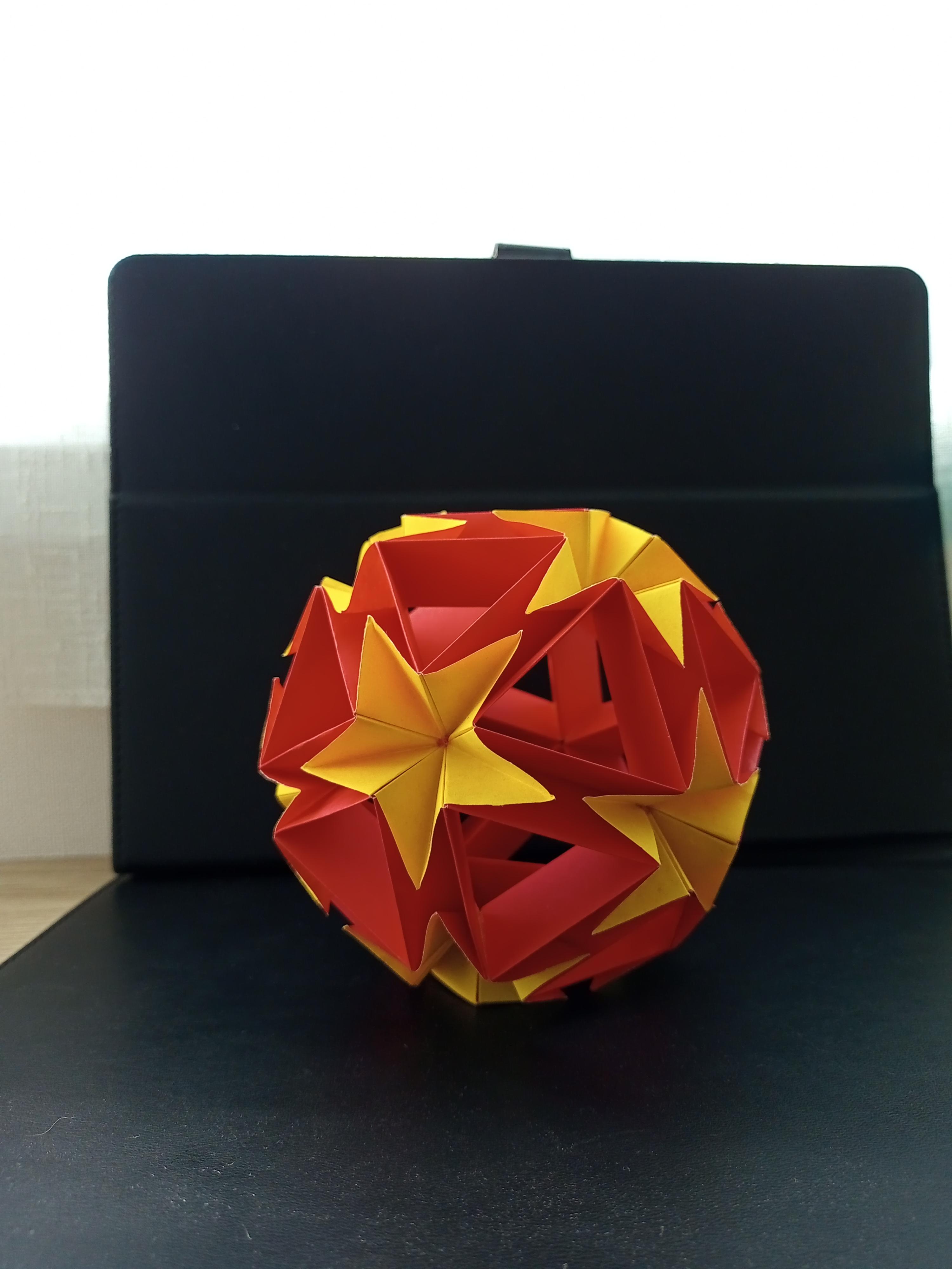 Flower Origami Ball With Sticky Notes 6 Steps (with Pictures