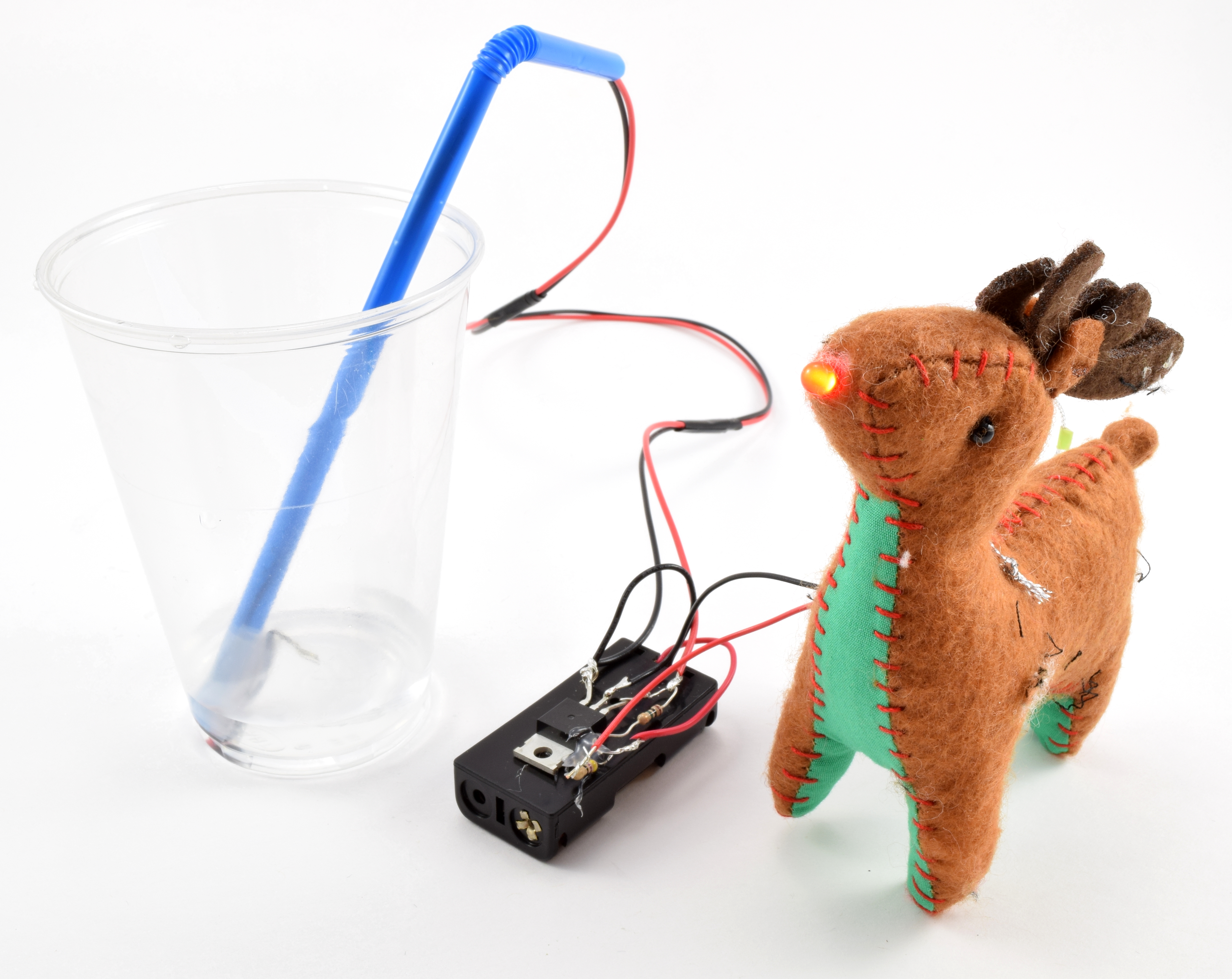 Rudolf the RedNosed Christmas Tree Water Level Indicator 5 Steps