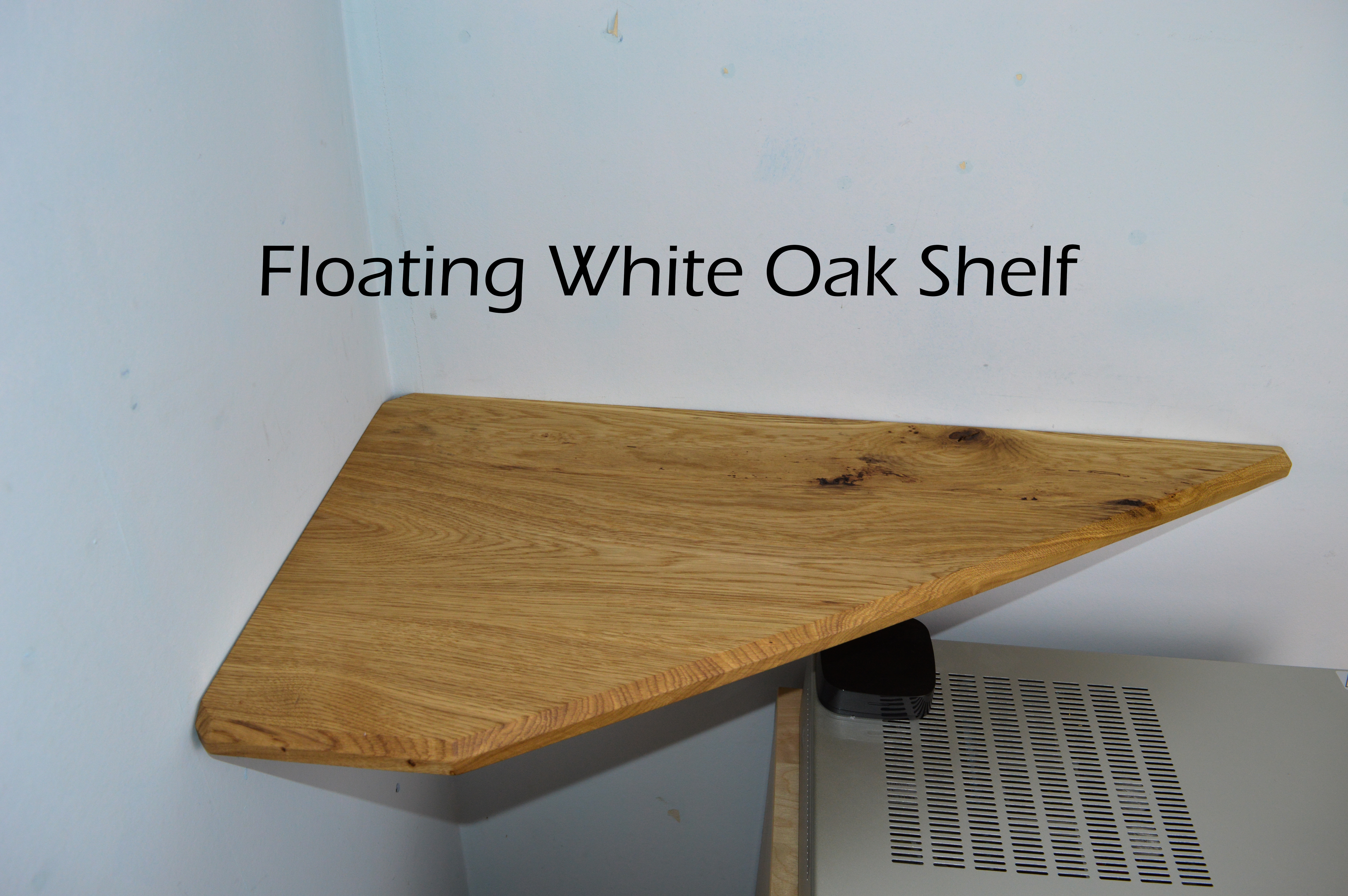 Beautiful White Oak Floating Corner Shelf 10 Steps (with Pictures