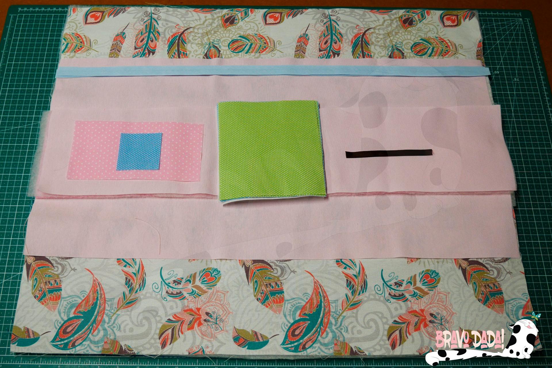 DIY How to Make a Quilted Sewing Machine Mat With Pockets and Thread