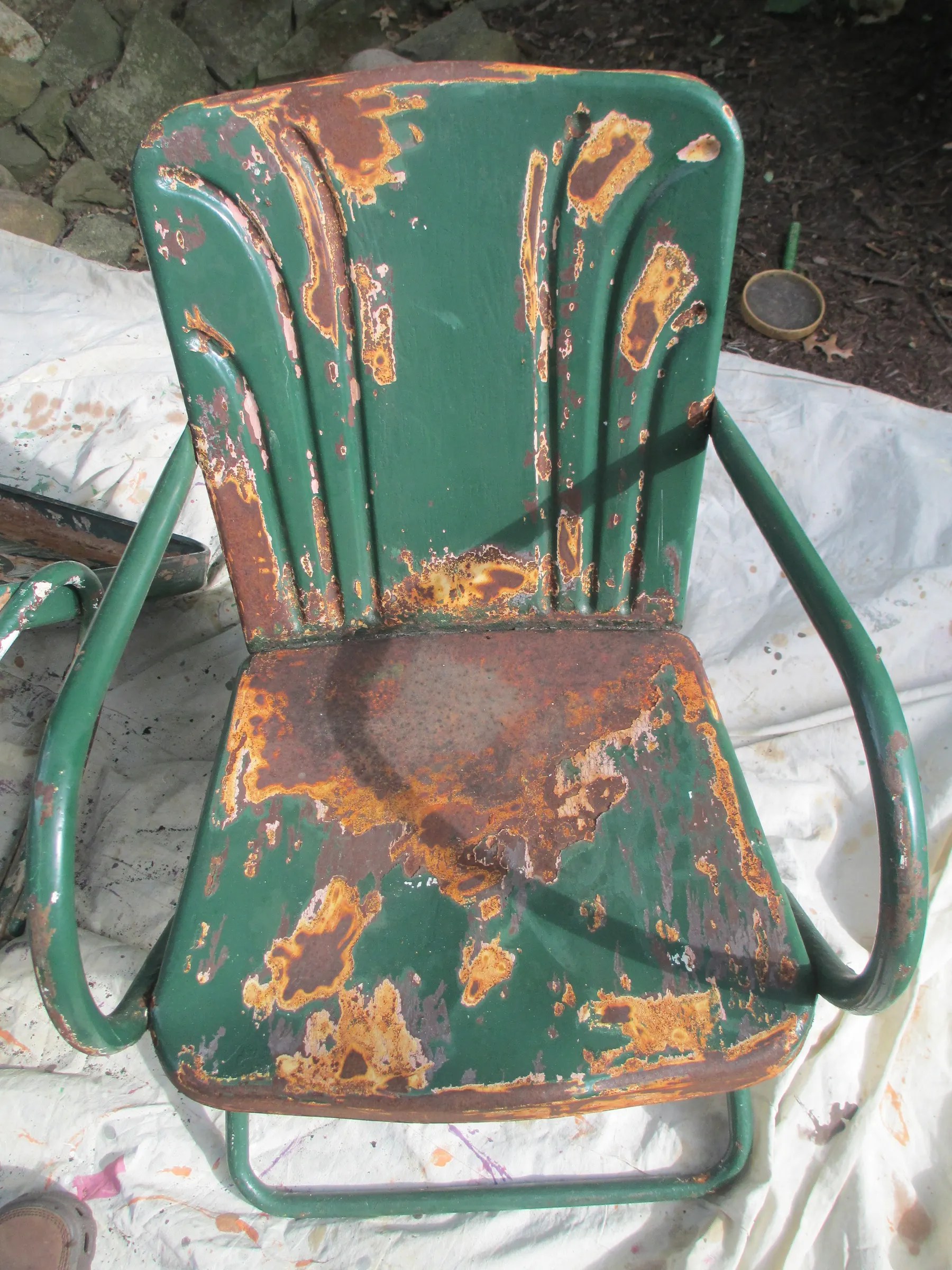 Rejuvenate Vintage Metal Lawn Chairs 12 Steps (with Pictures