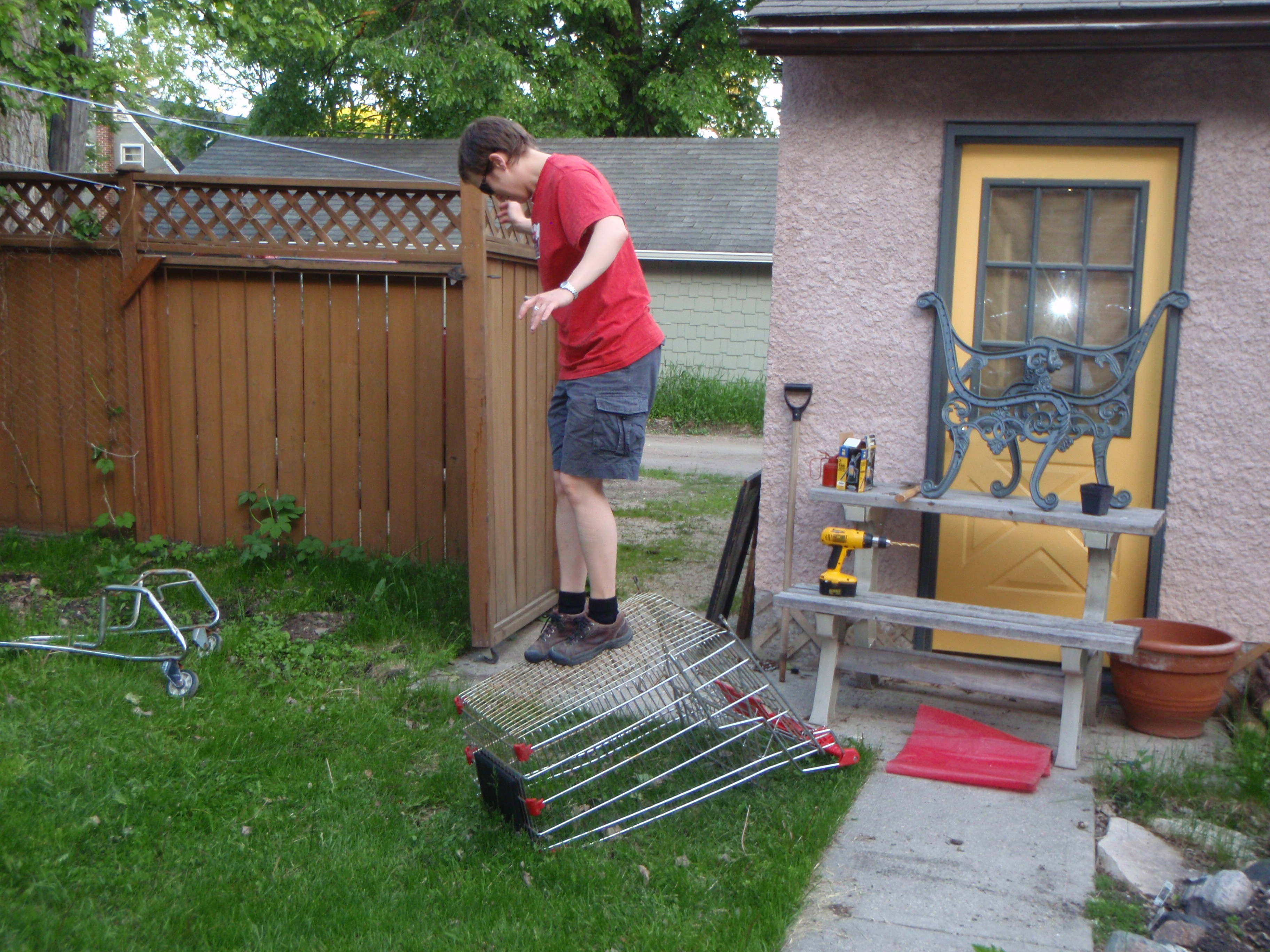 Shopping Cart Bike Trailer 6 Steps Instructables