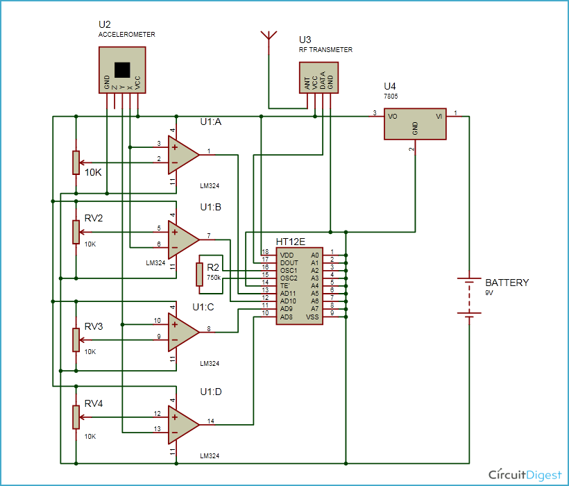 Accelerometer Based Hand Gesture Controlled Robot Using Arduino : 3
