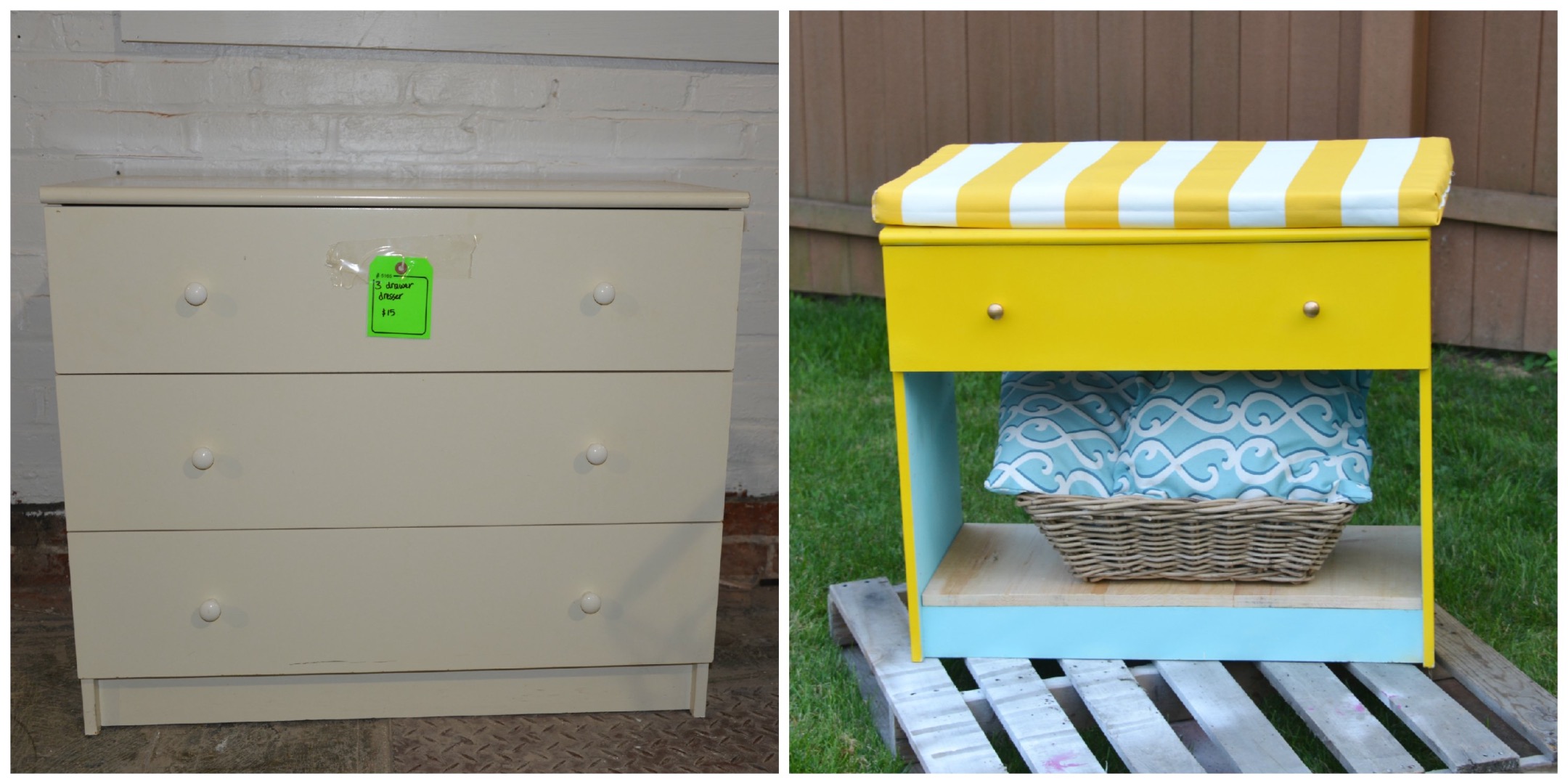 ReStore DIY Makeover DIY an Old Dresser Into Pretty Storage Bench 4 Steps (with Pictures