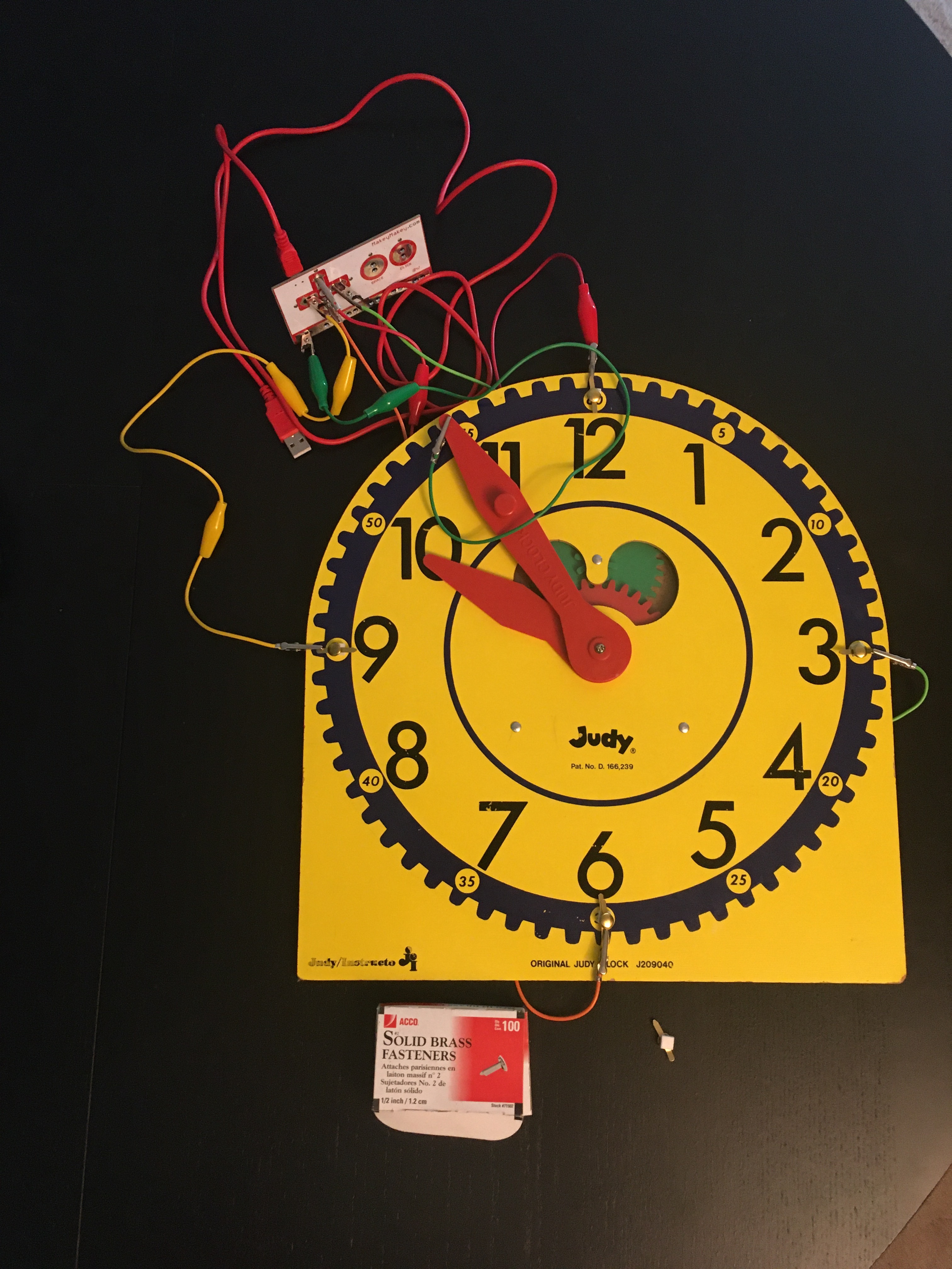 Makey Makey Judy Clock 4 Steps Instructables
